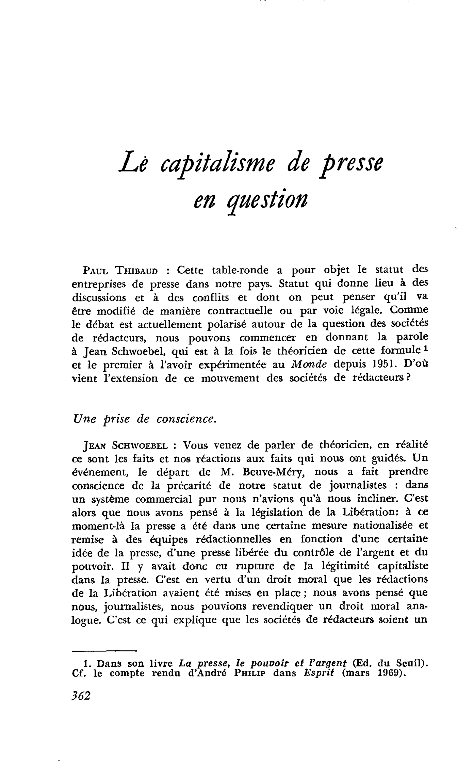 Le capitalisme de presse en question