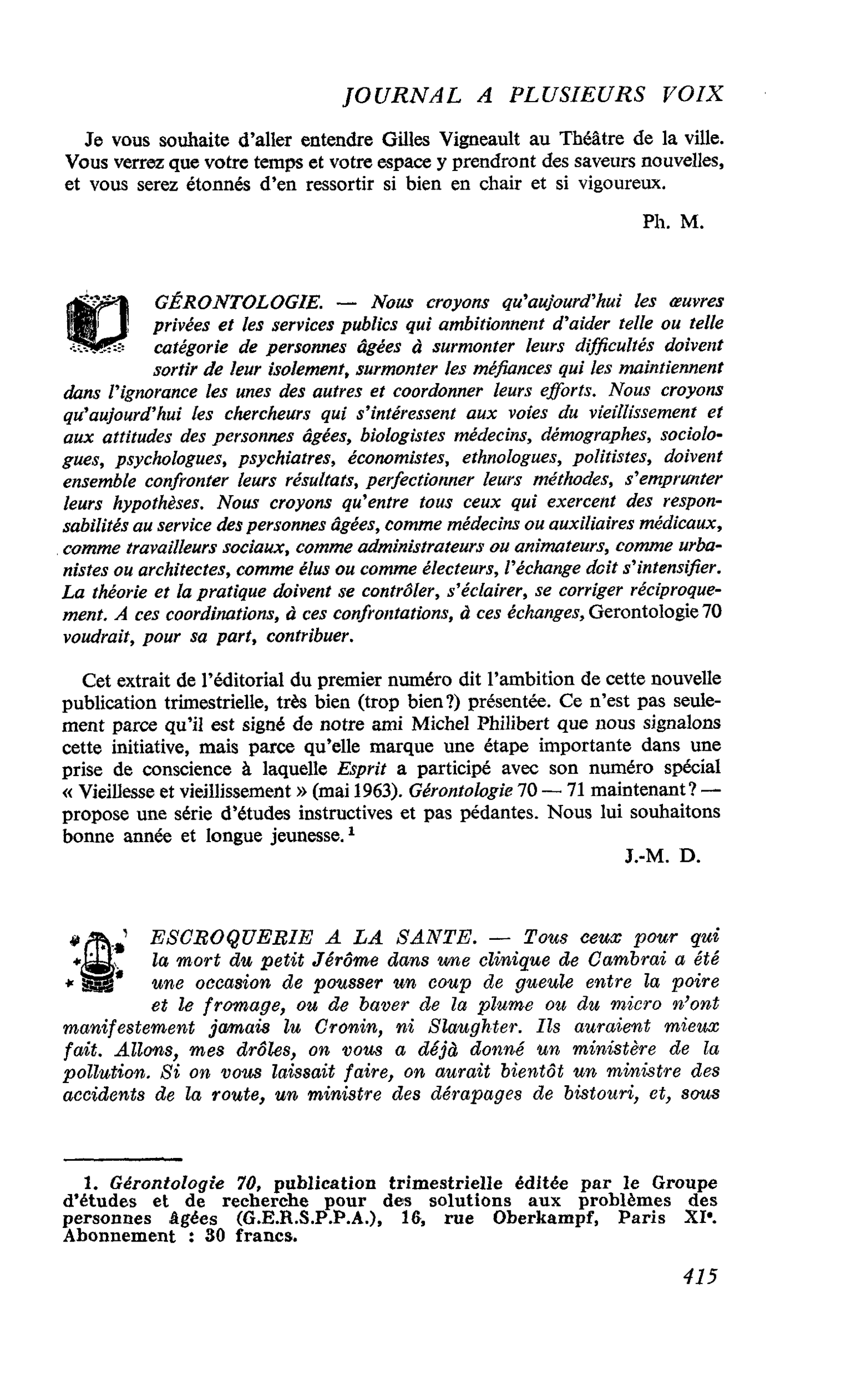 ESCROQUERIE A LA SANTE