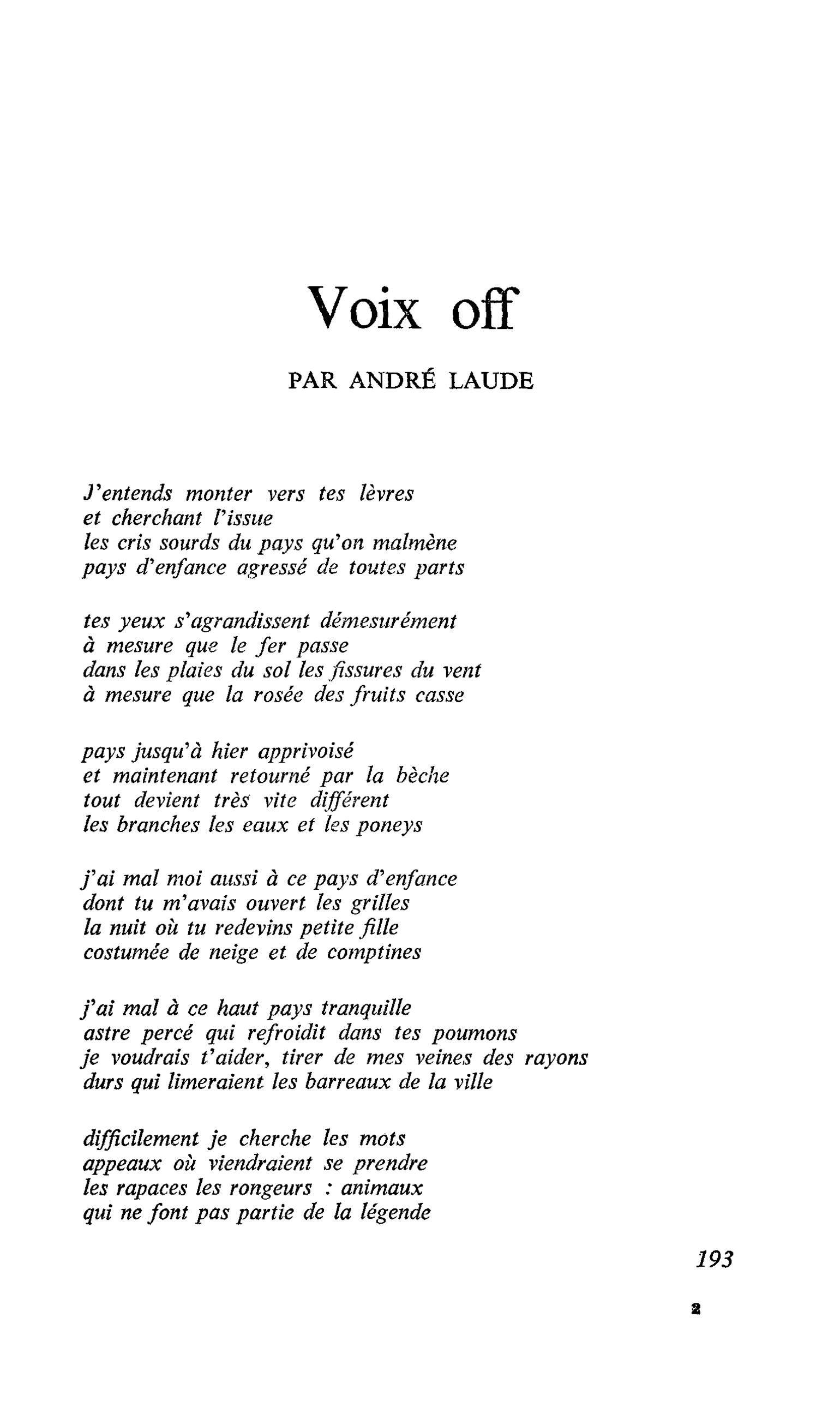Voix off