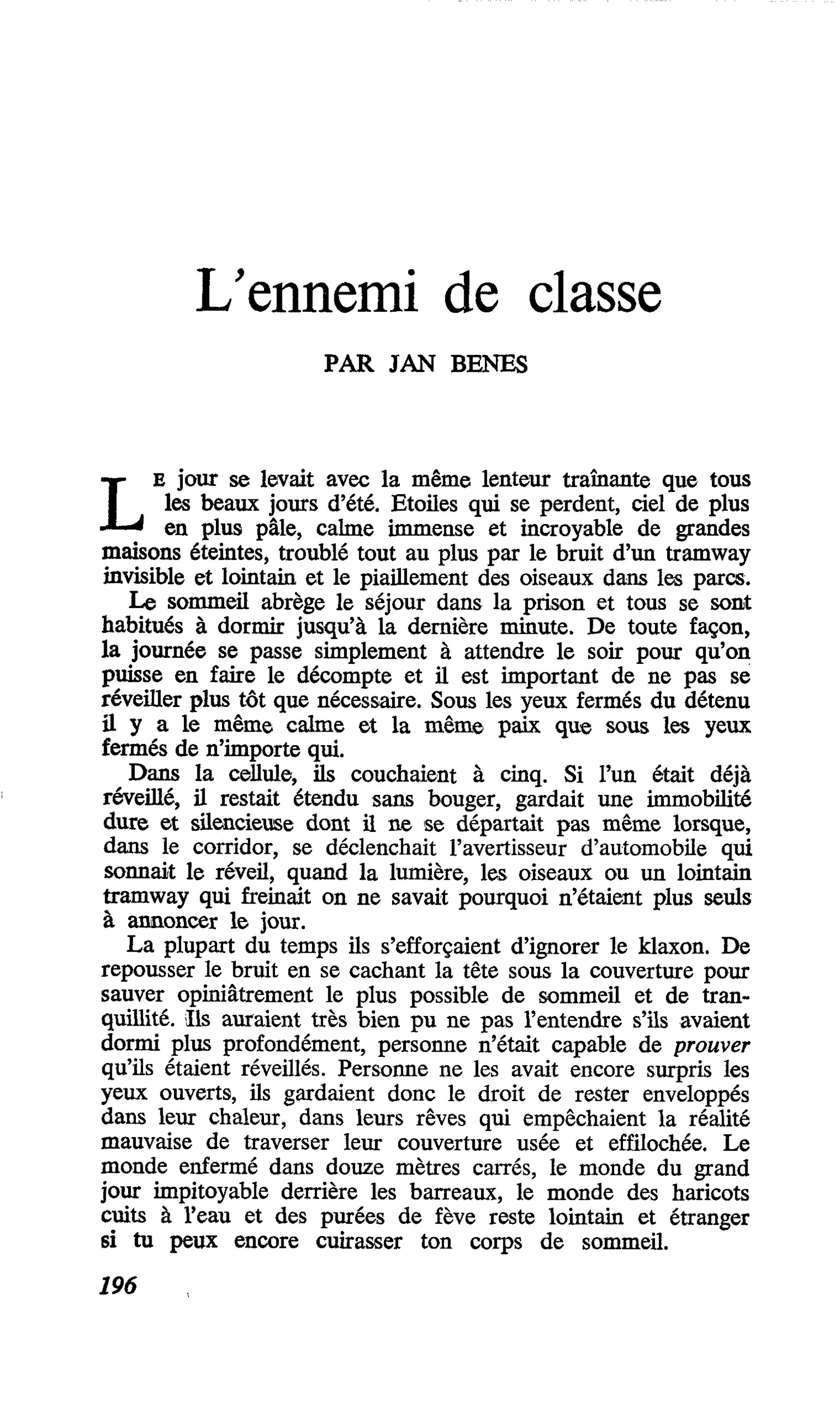 L’ennemi de classe