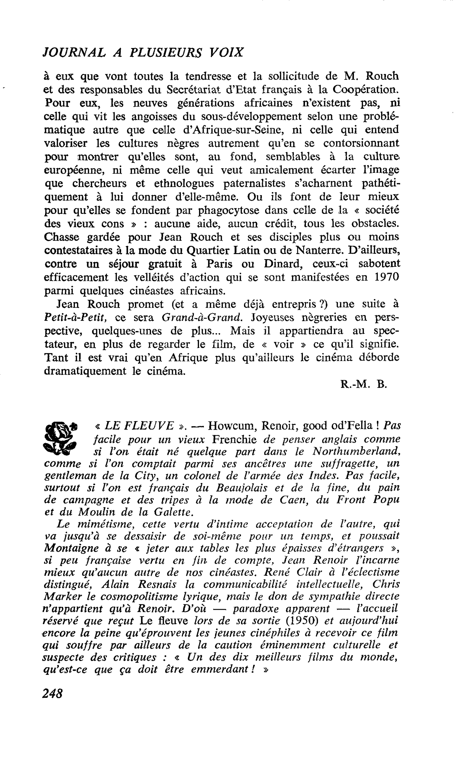 « LE FLEUVE »