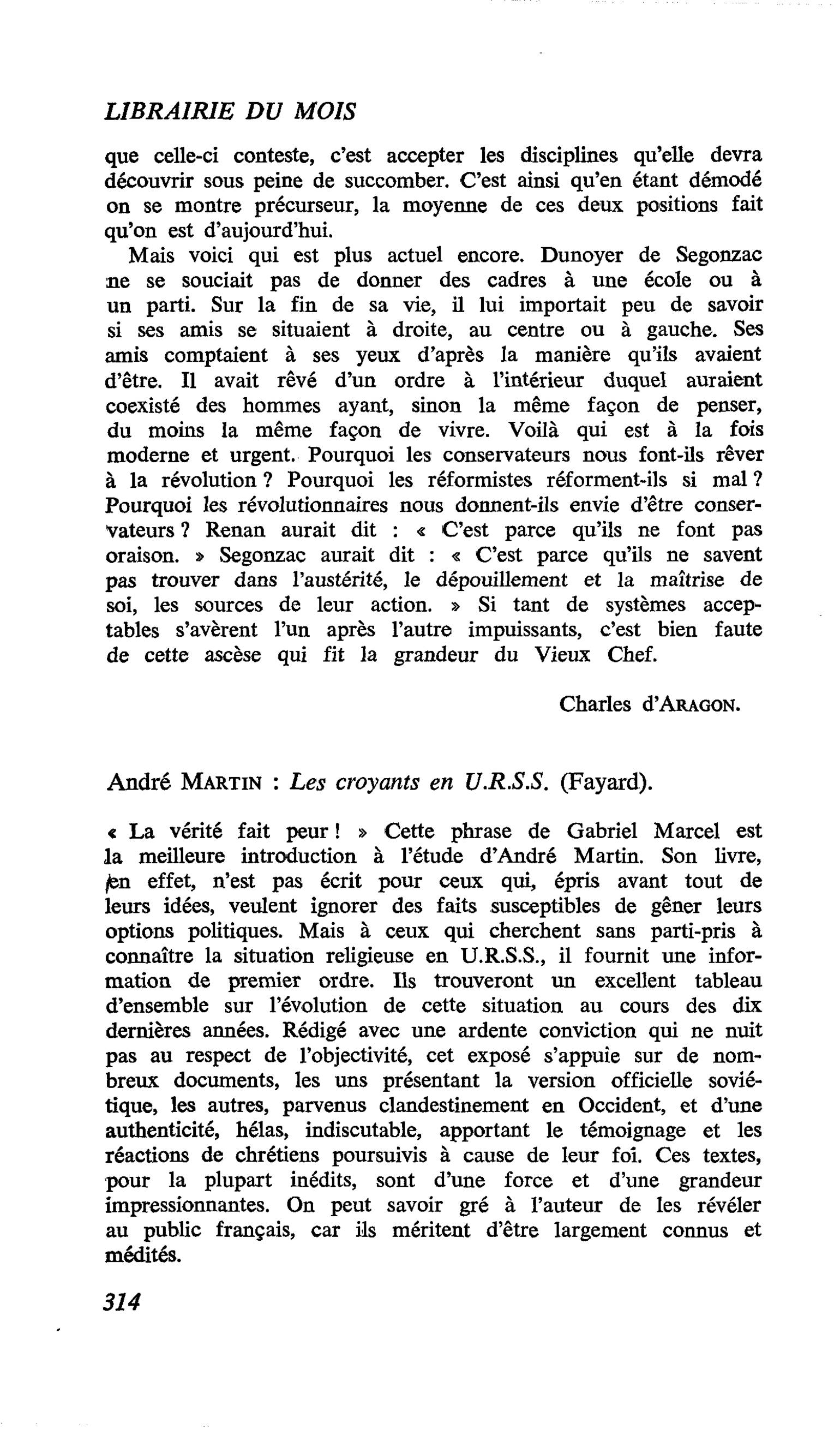 André Martin : Les croyants en U.R.S.S.