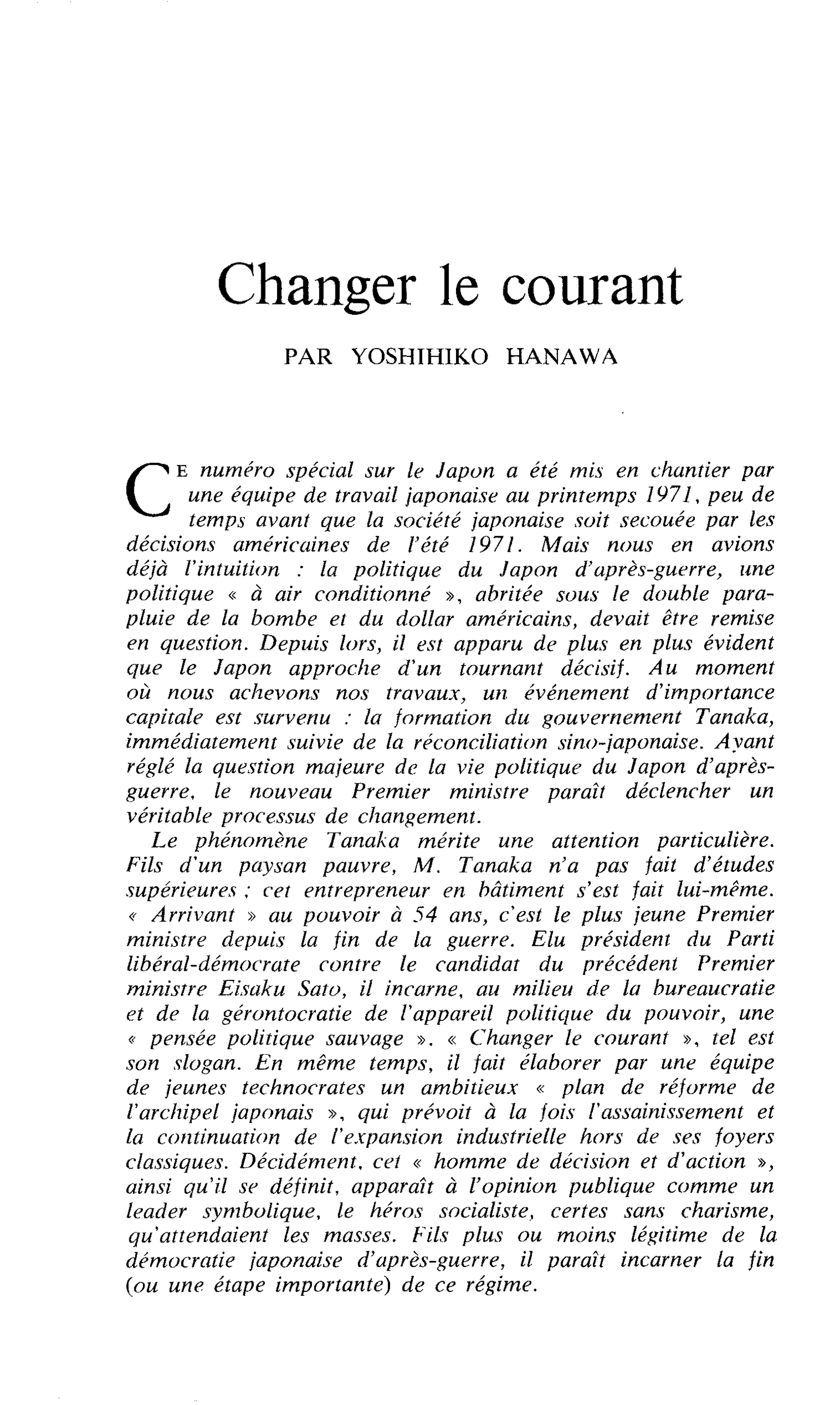 Changer le courant