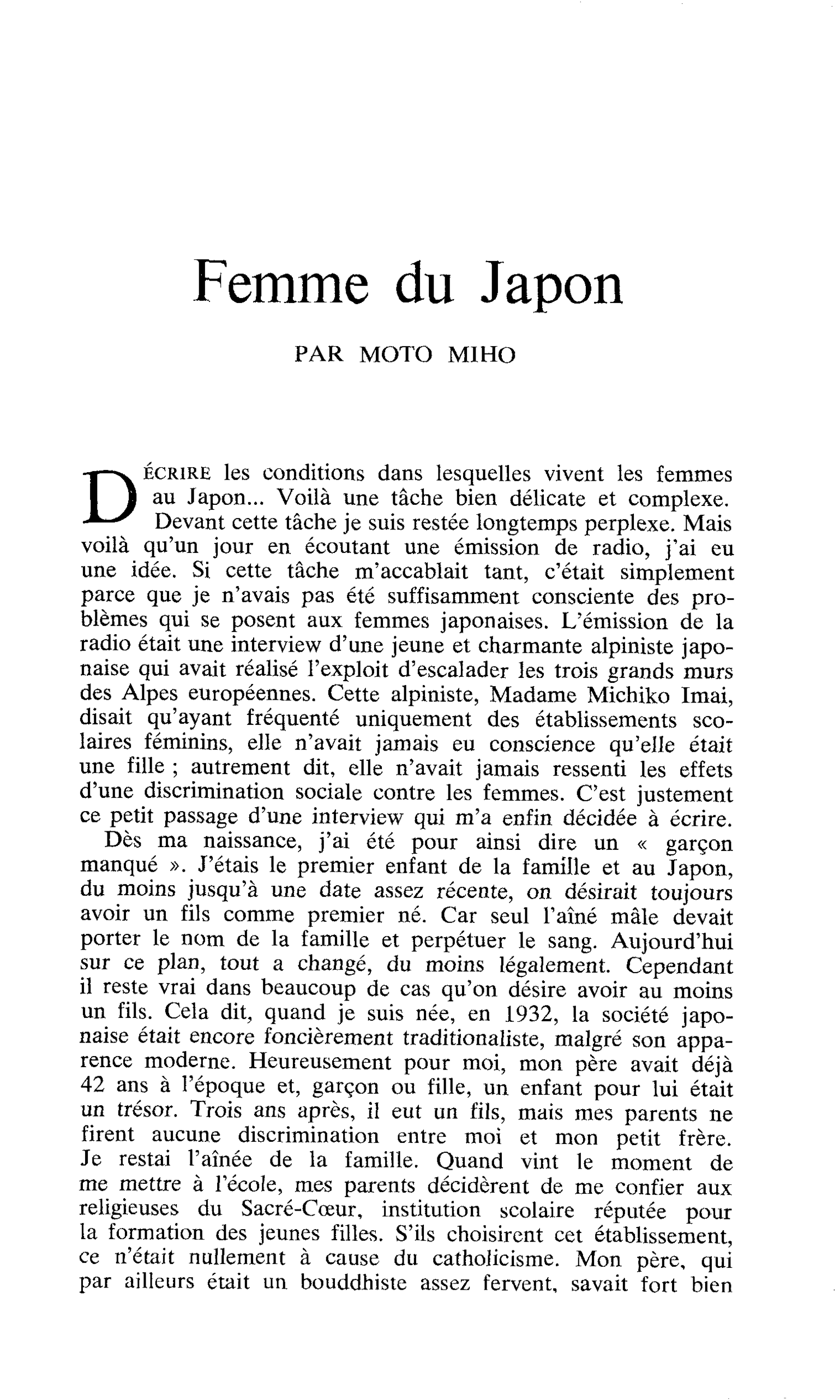 Femme du Japon