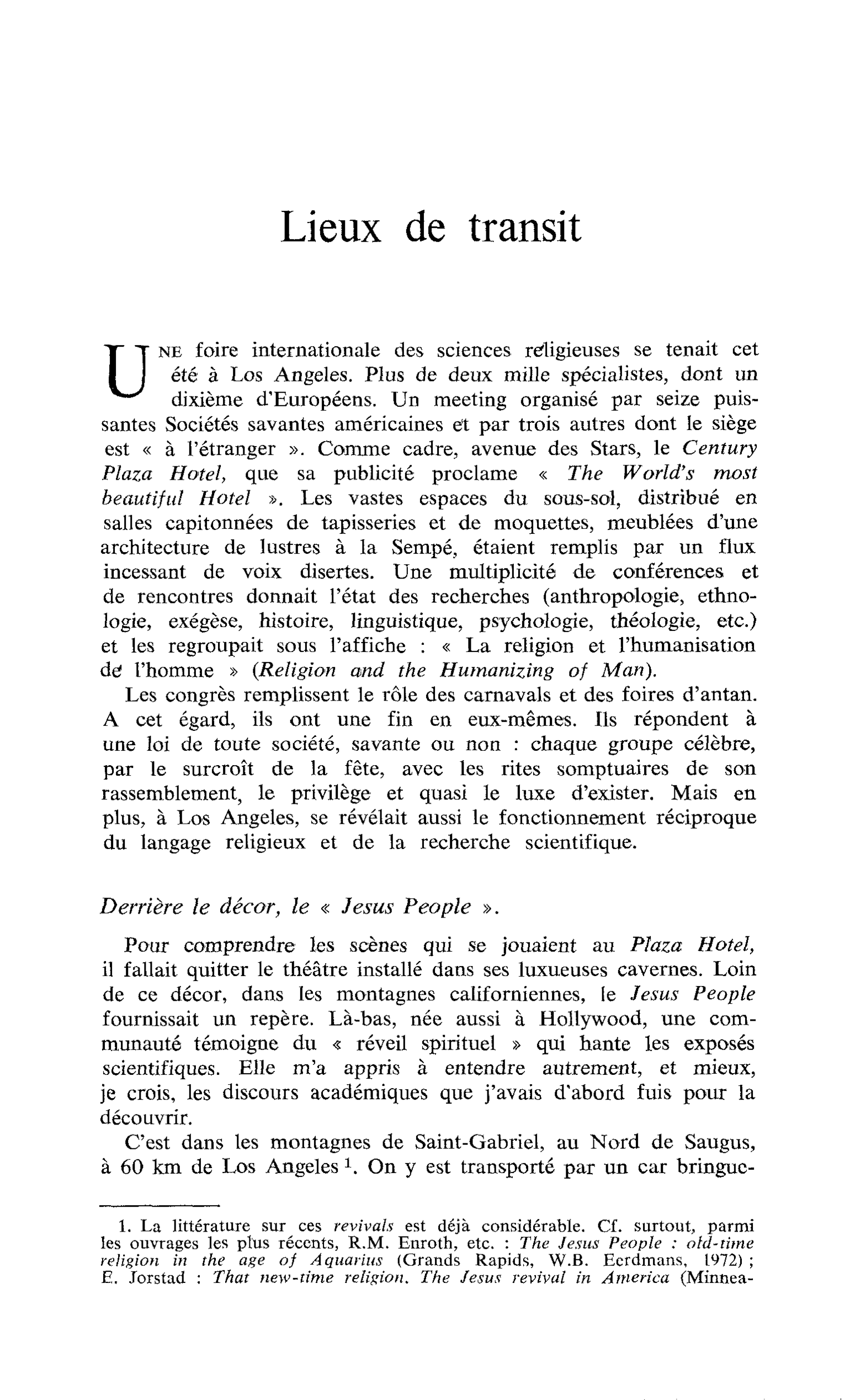 Lieux de transit
