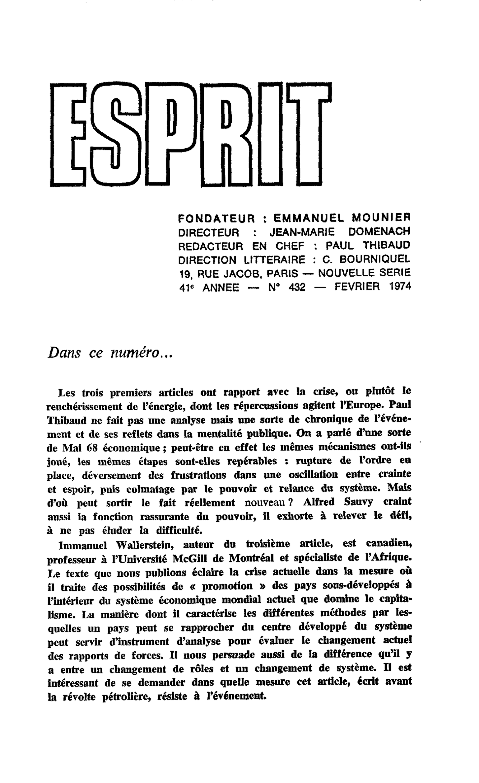 Dans ce numéro…