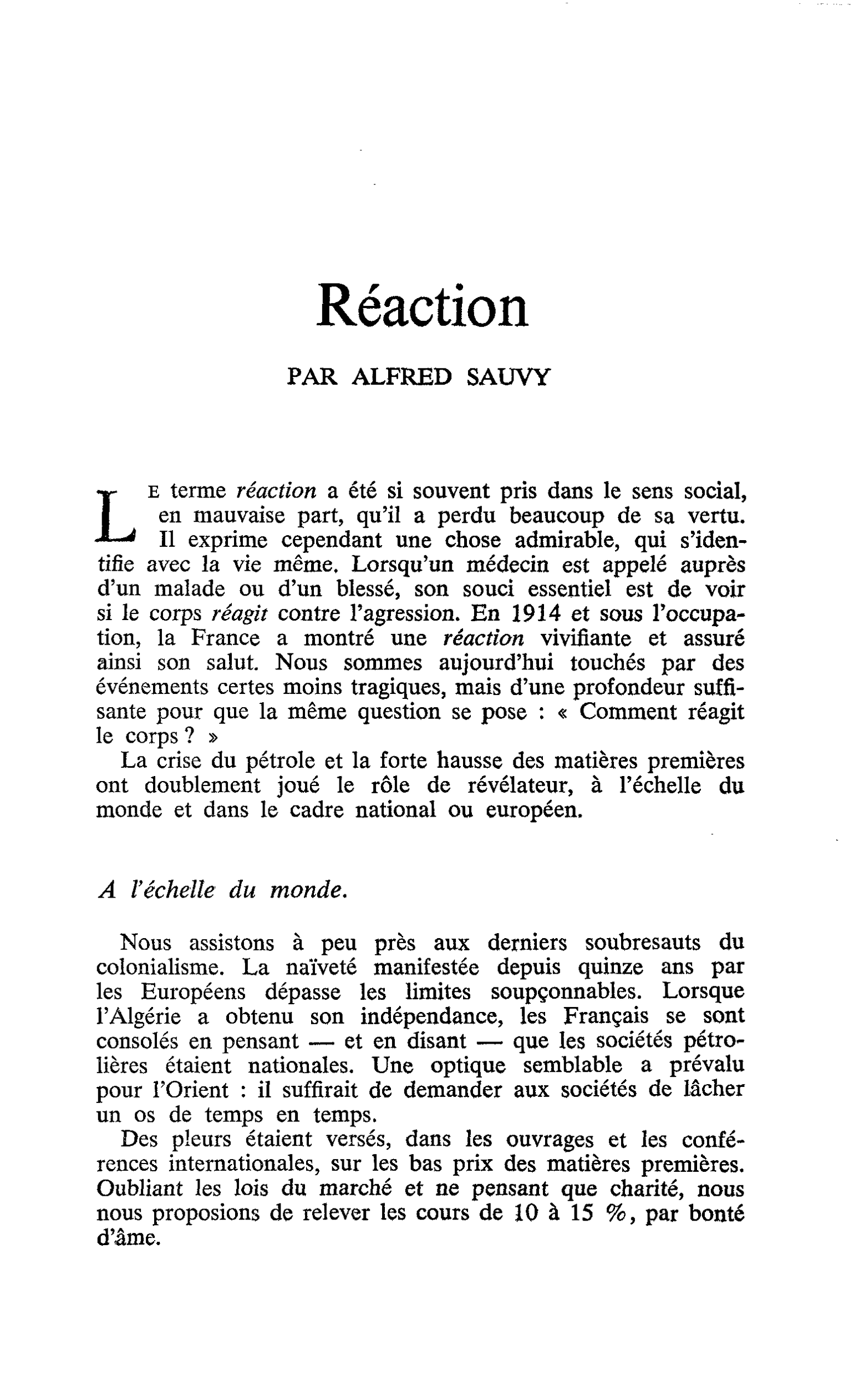 Réaction