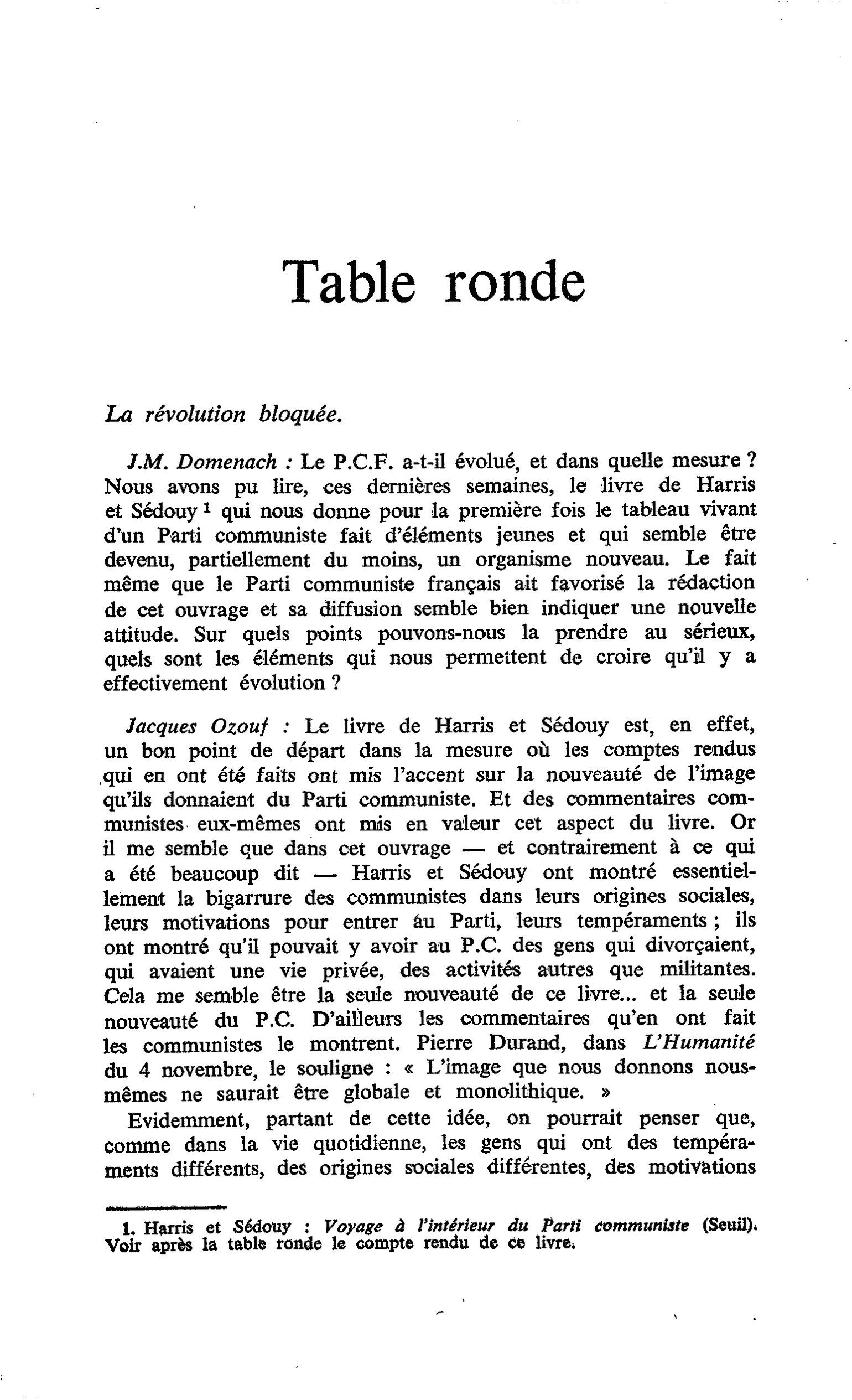 Table ronde