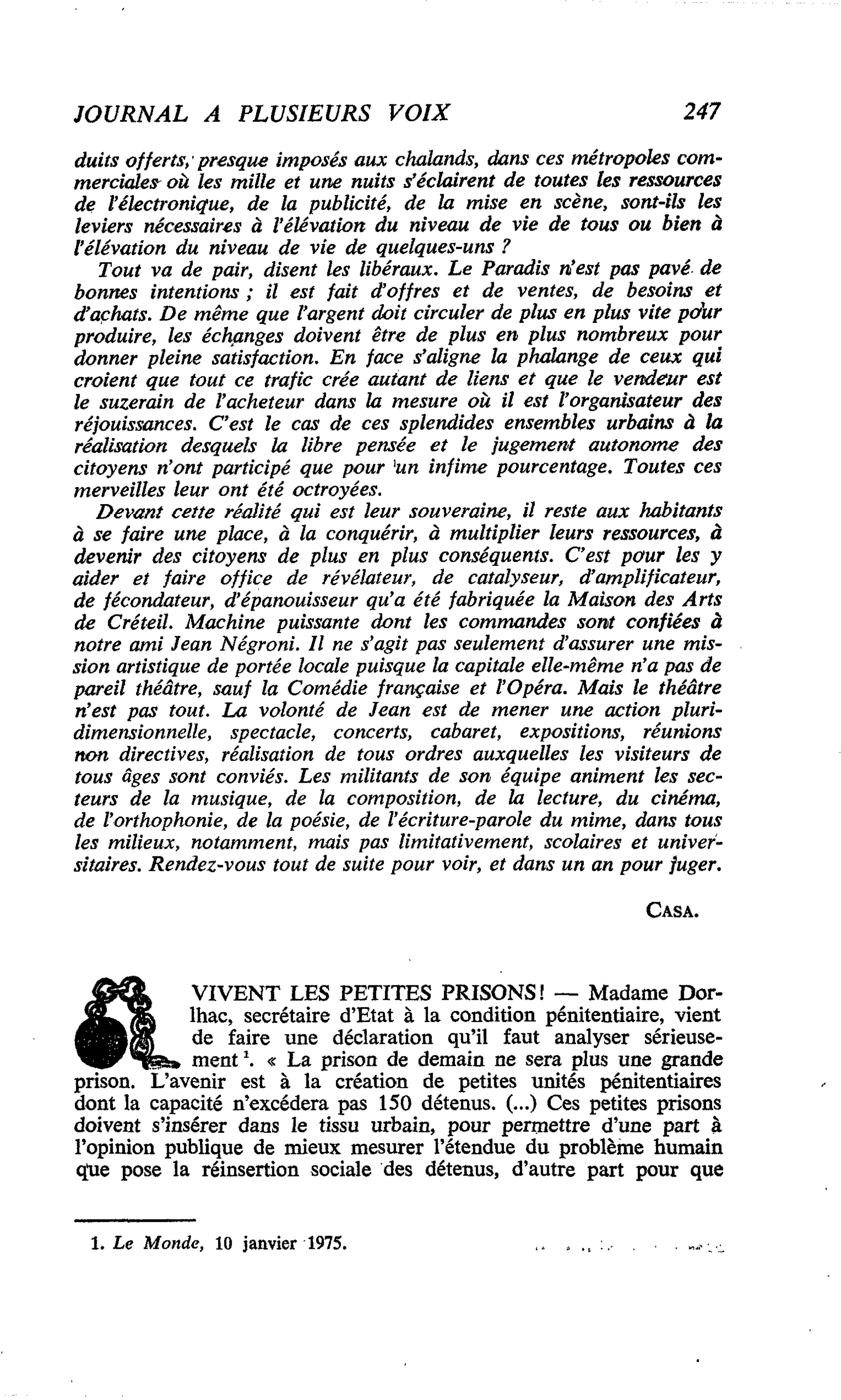 VIVENT LES PETITES PRISONS !