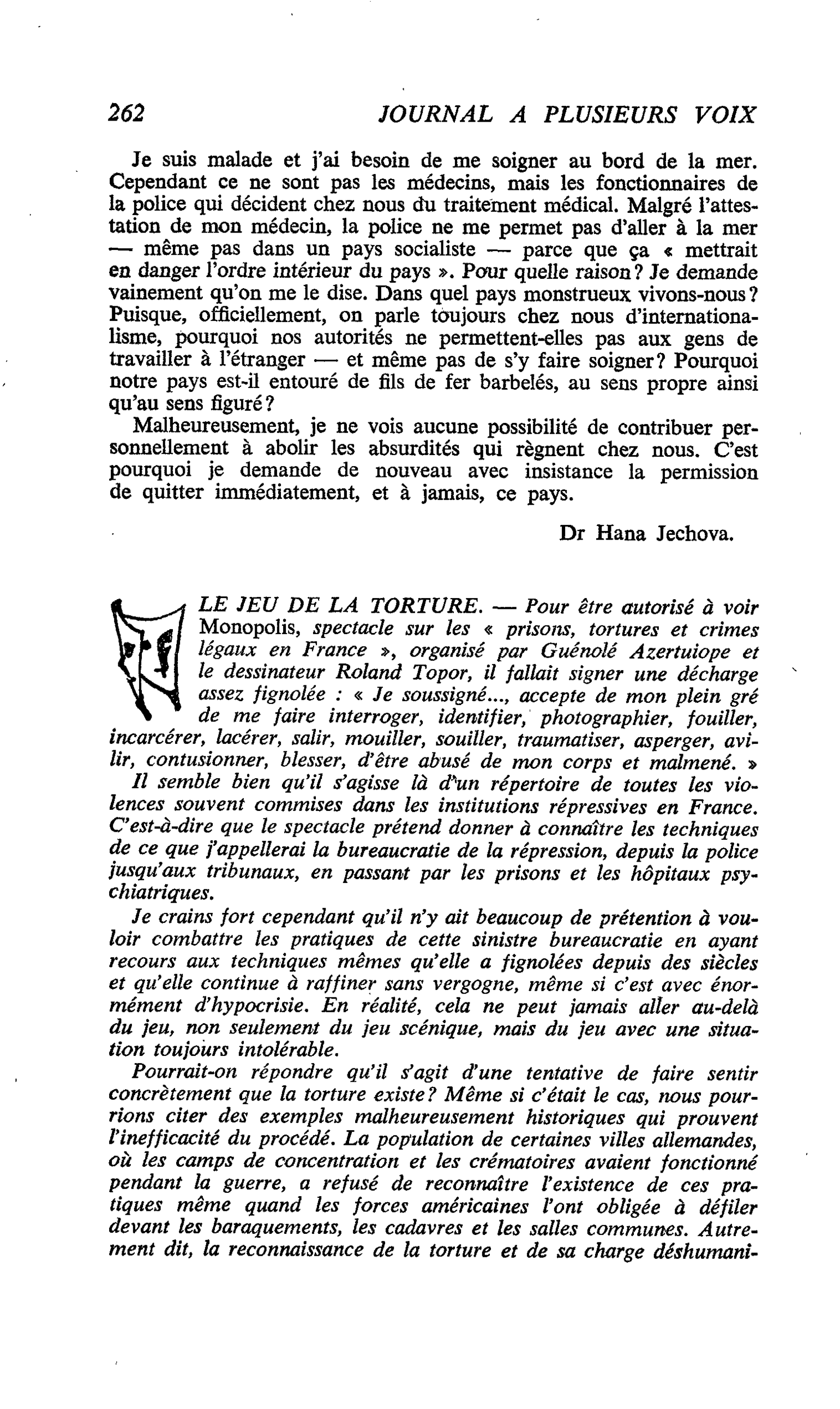 LE JEU DE LA TORTURE