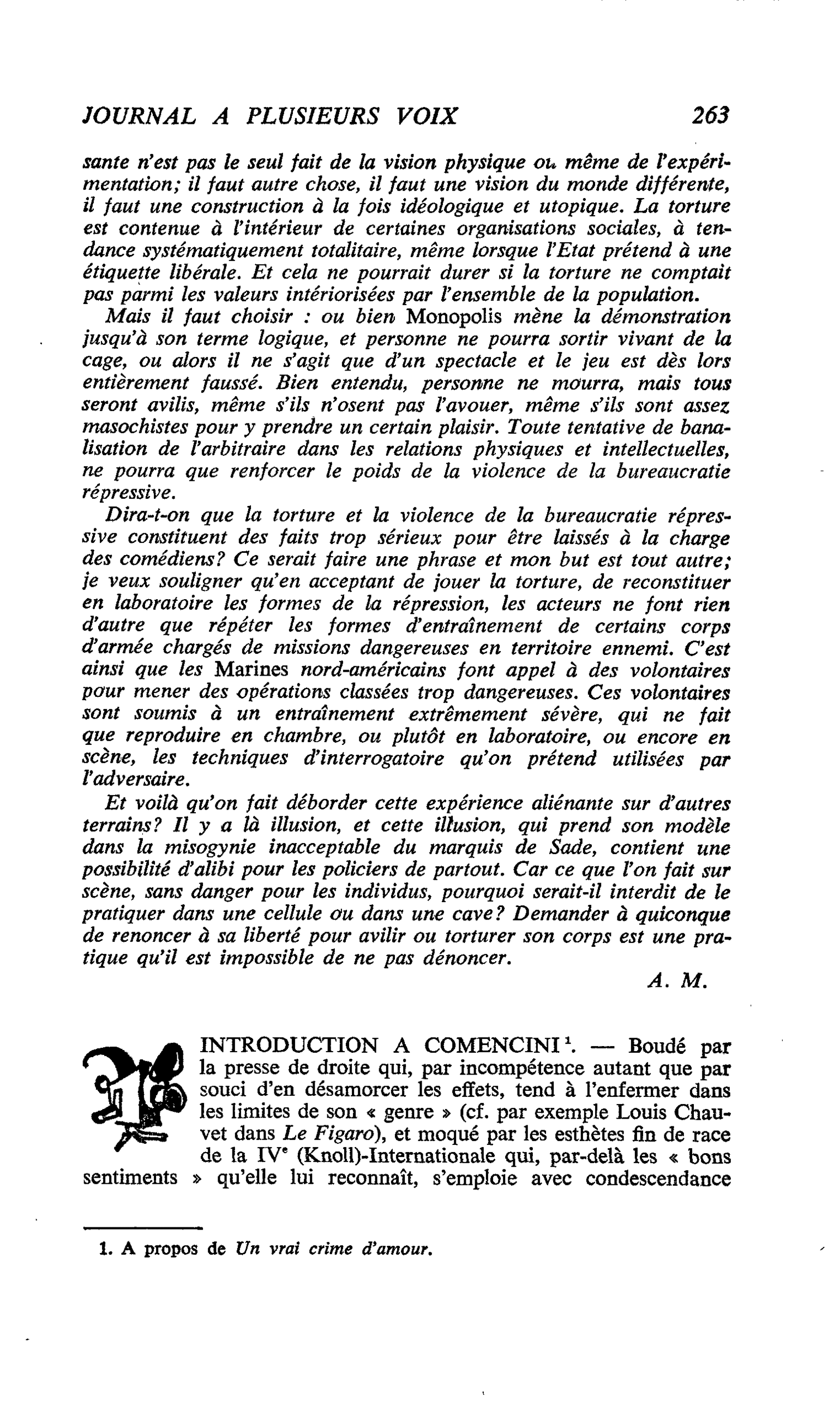 INTRODUCTION A COMENCINI