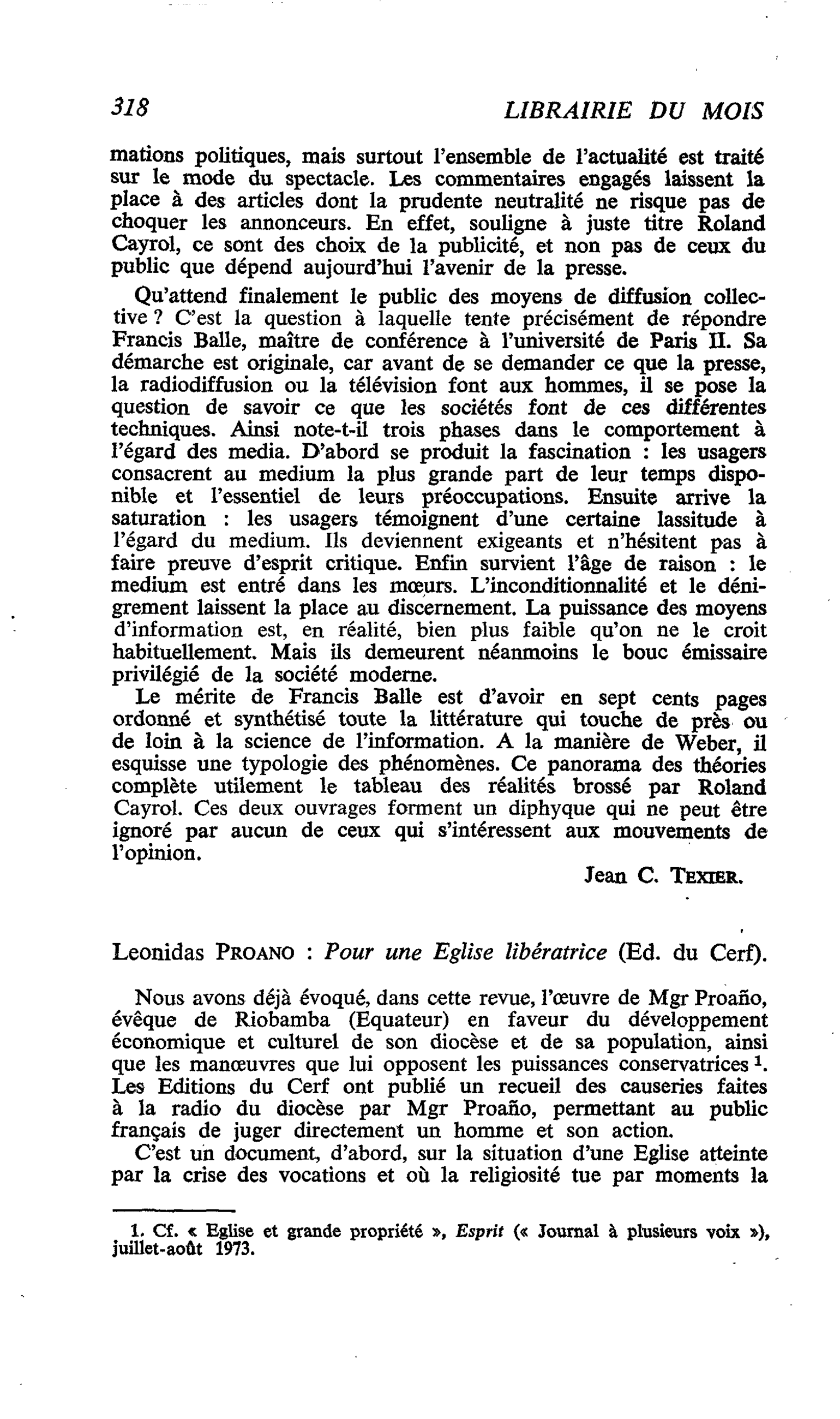 Leonidas Proano : Pour une Eglise libératrice
