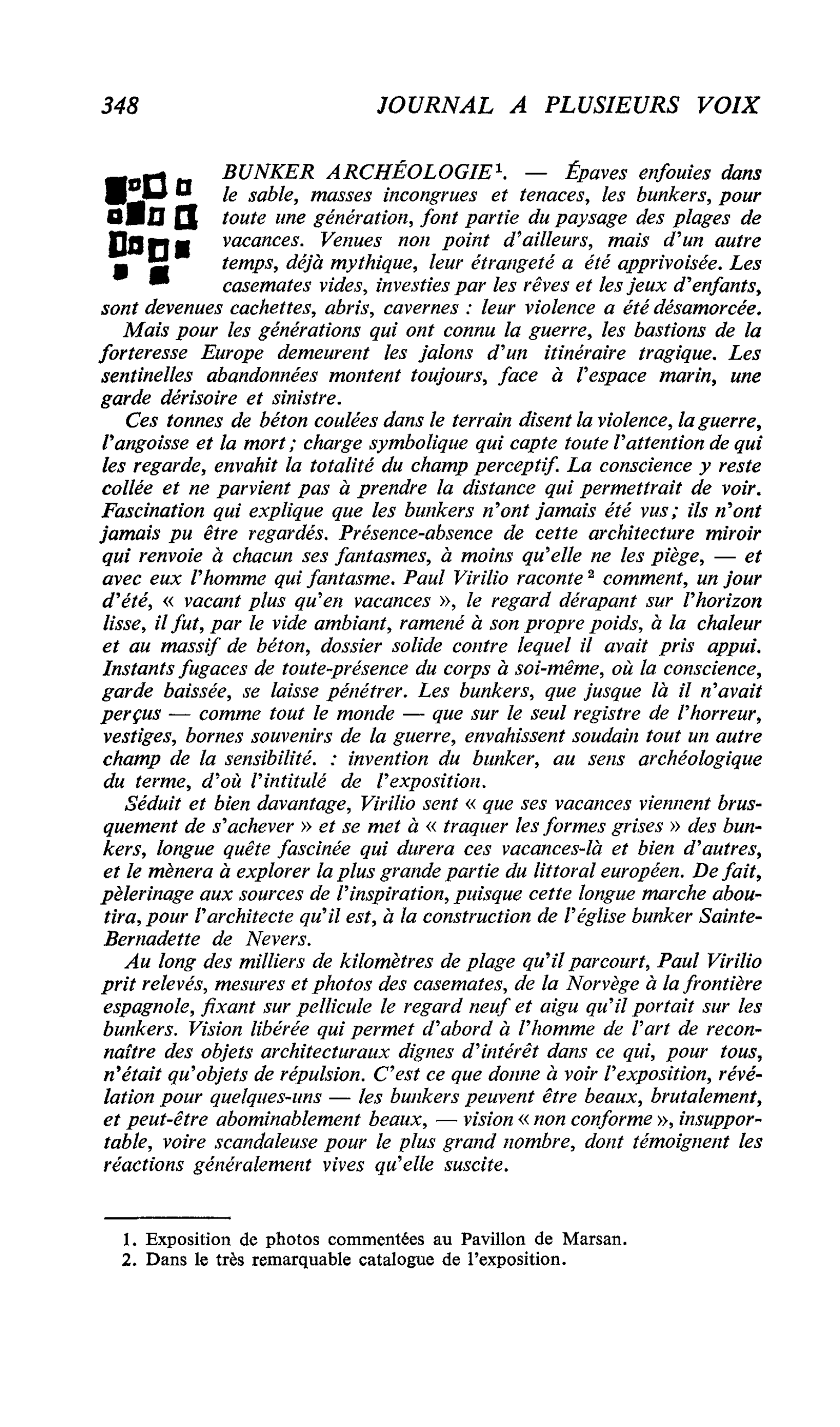 BUNKER ARCHÉOLOGIE