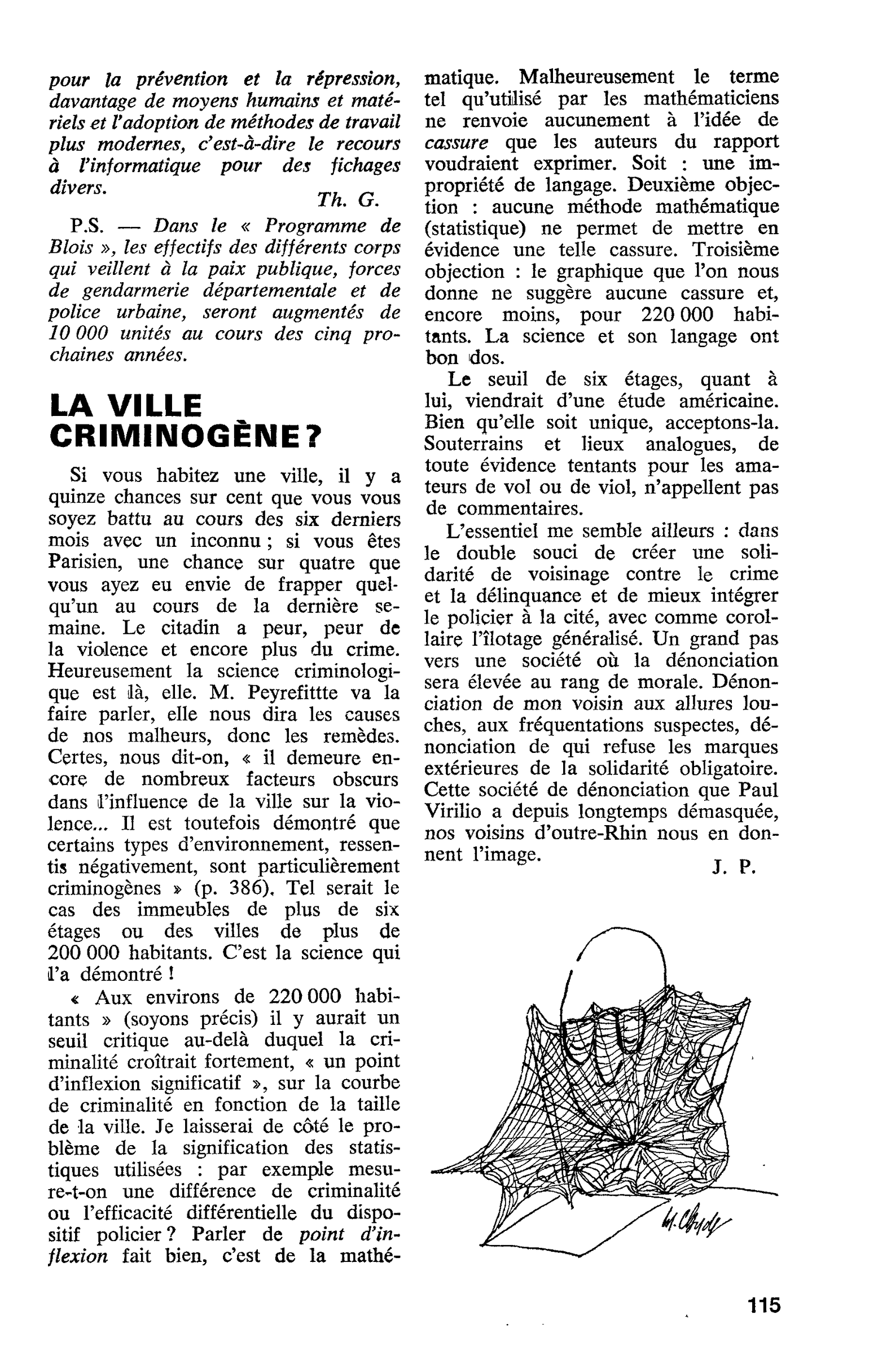 LA VILLE CRIMINOGÈNE ?