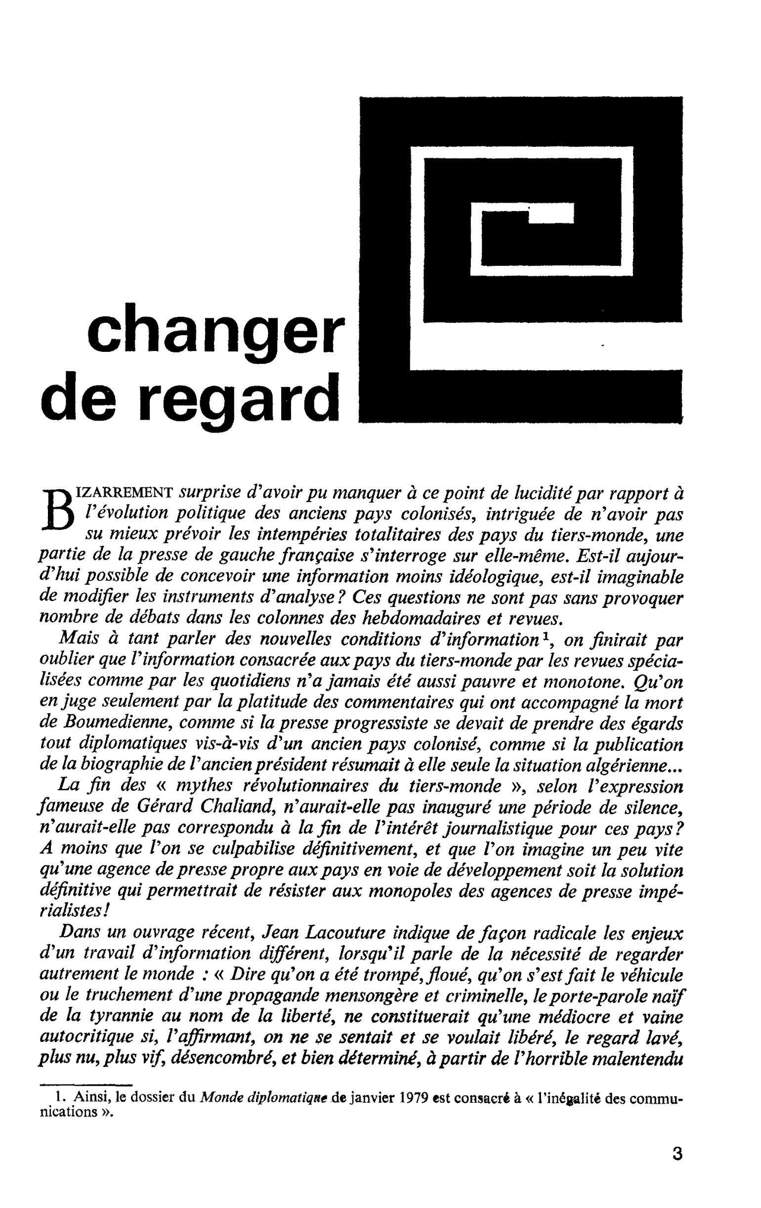changer de regard