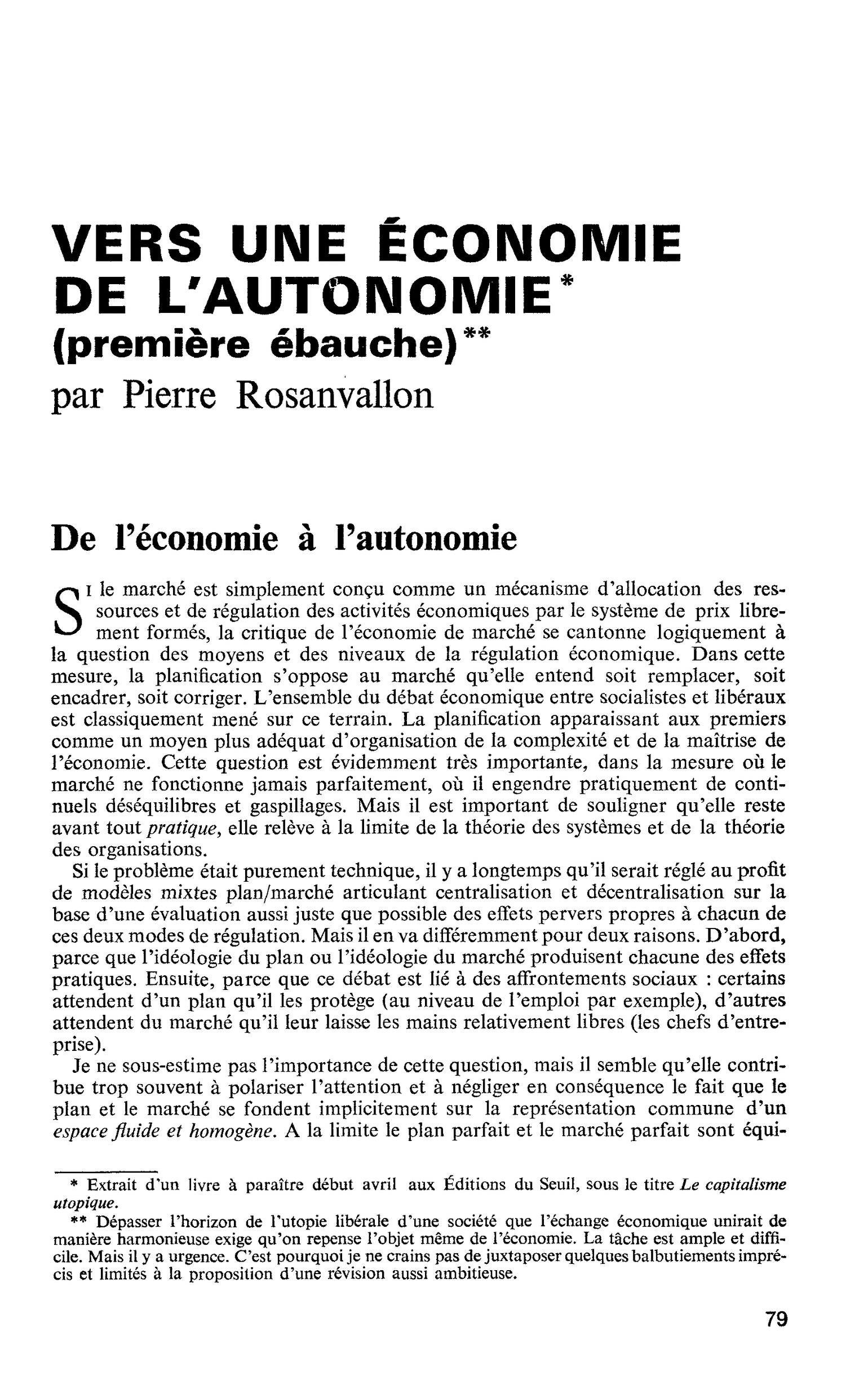 VERS UNE ÉCONOMIE DE L’AUTONOMIE (première ébauche)