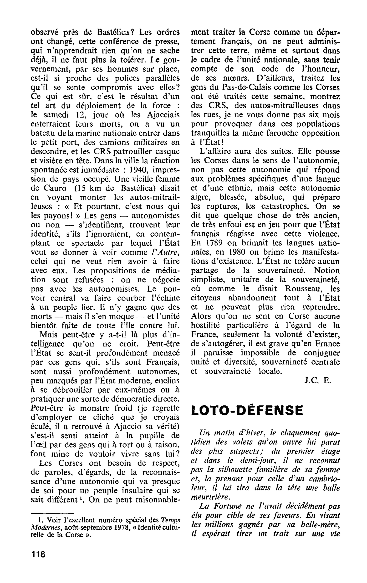 LOTO-DÉFENSE