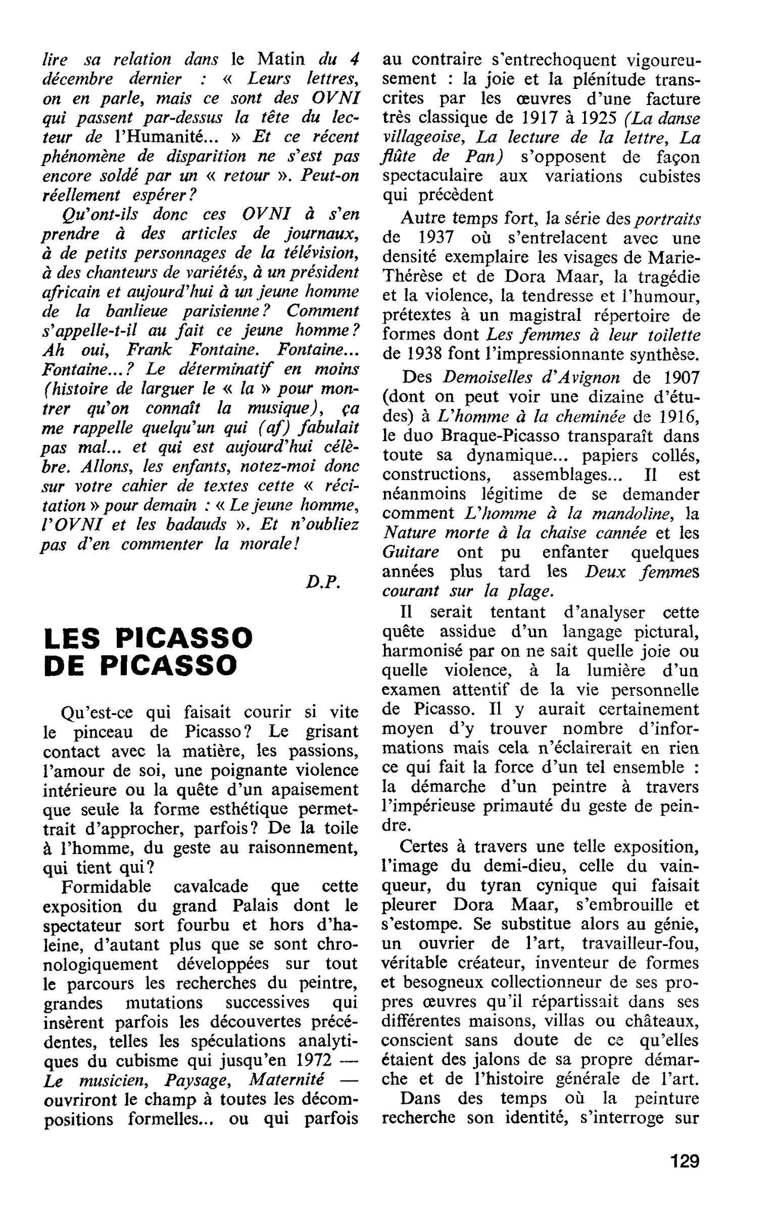 LES PICASSO DE PICASSO