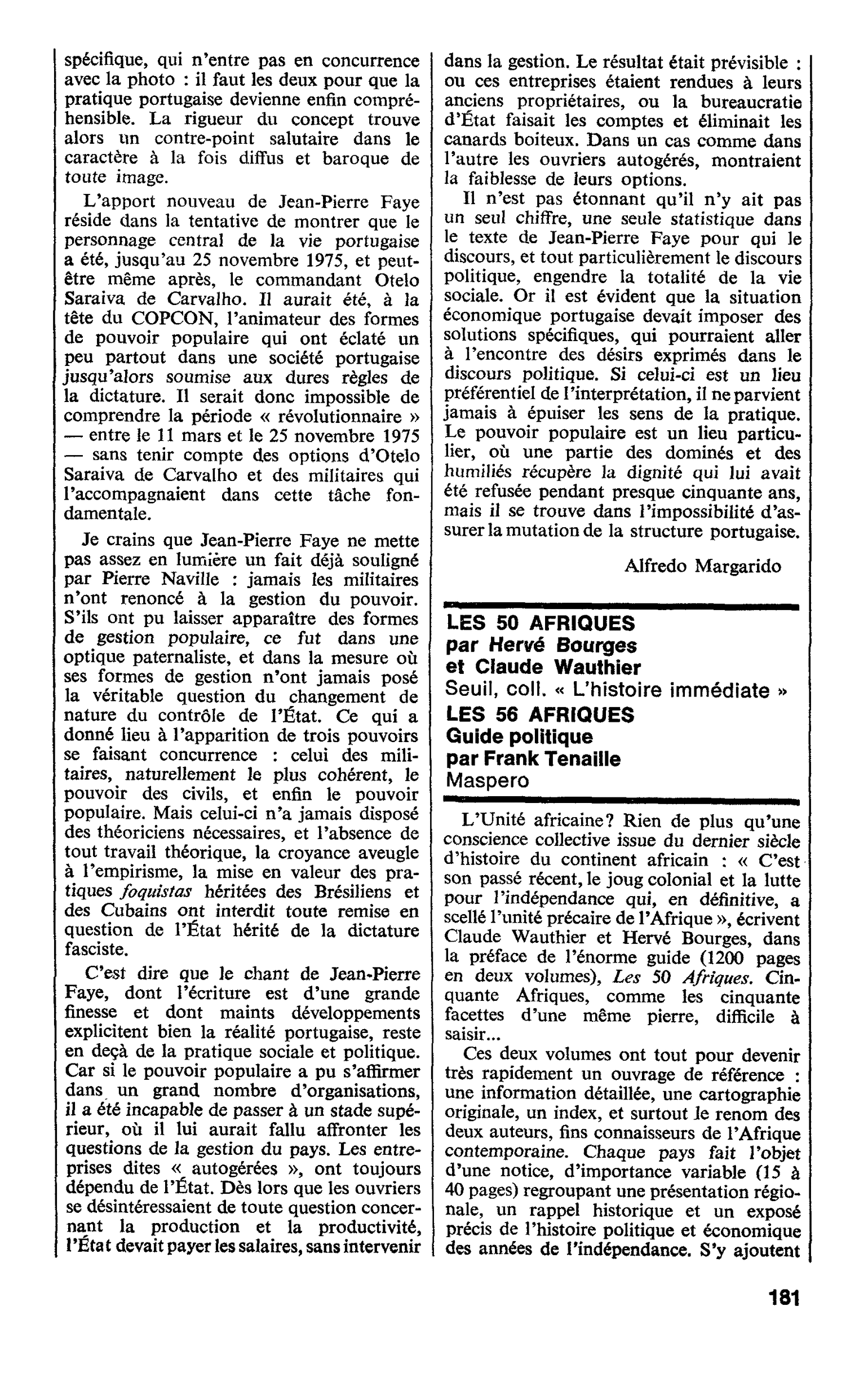 LES 50 AFRIQUES par Hervé Bourges et Claude Wauthier. LES 56 AFRIQUES. Guide politique par Frank Tenaille
