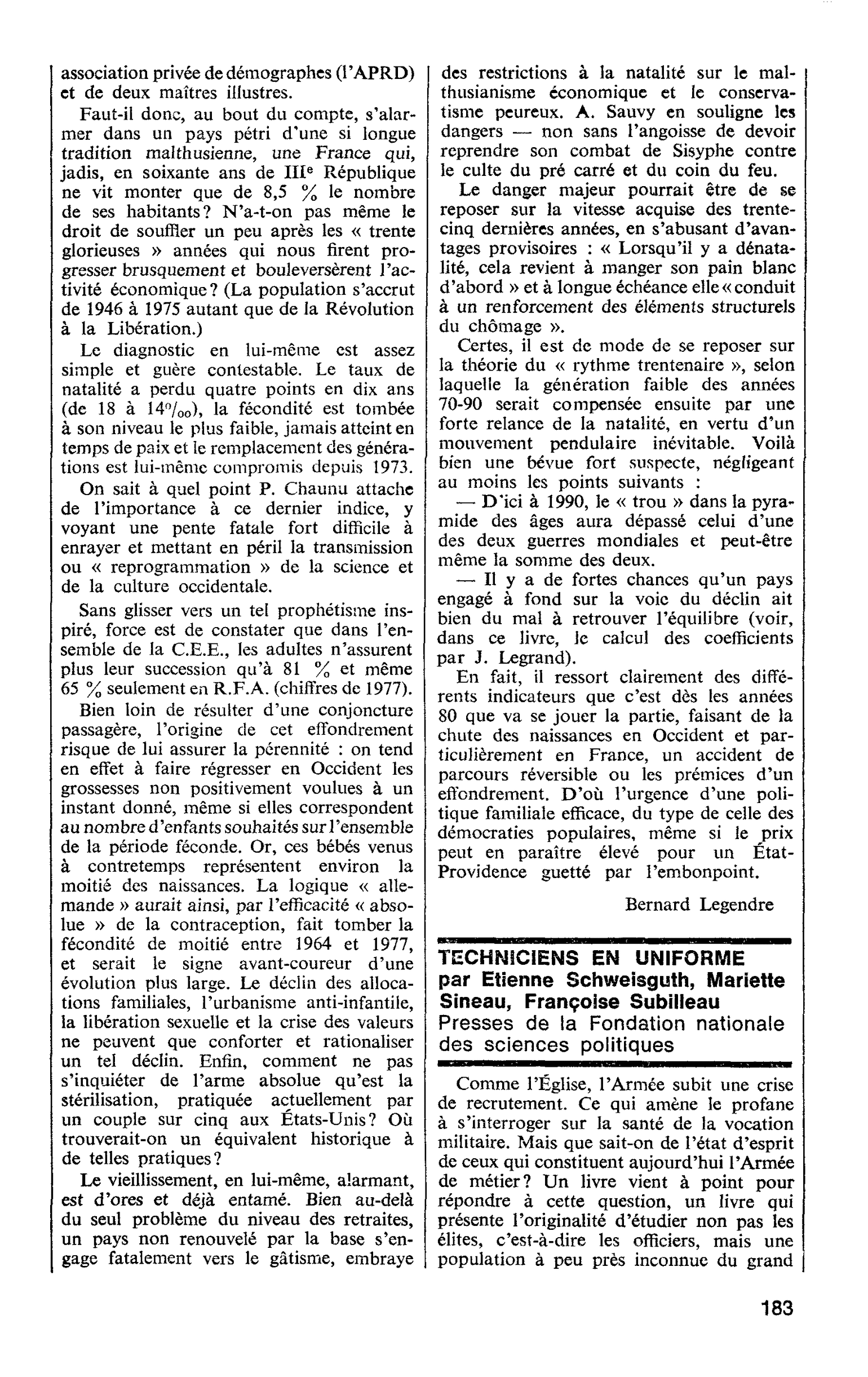 TECHNICIENS EN UNIFORME par Etienne Schweisguth, Mariette Sineau, Françoise Subilleau