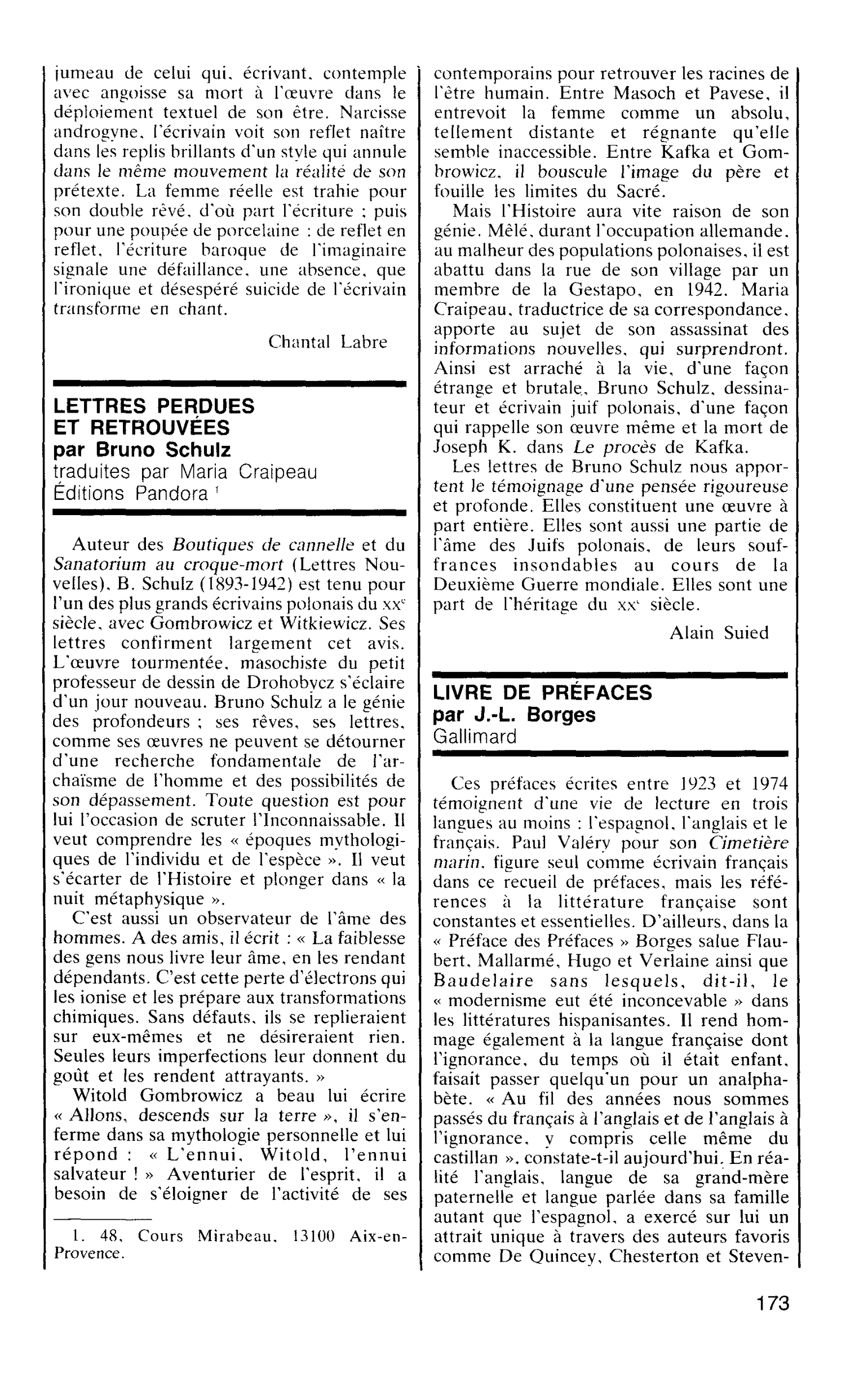 LIVRE DE PREFACES par J.-L. Borges