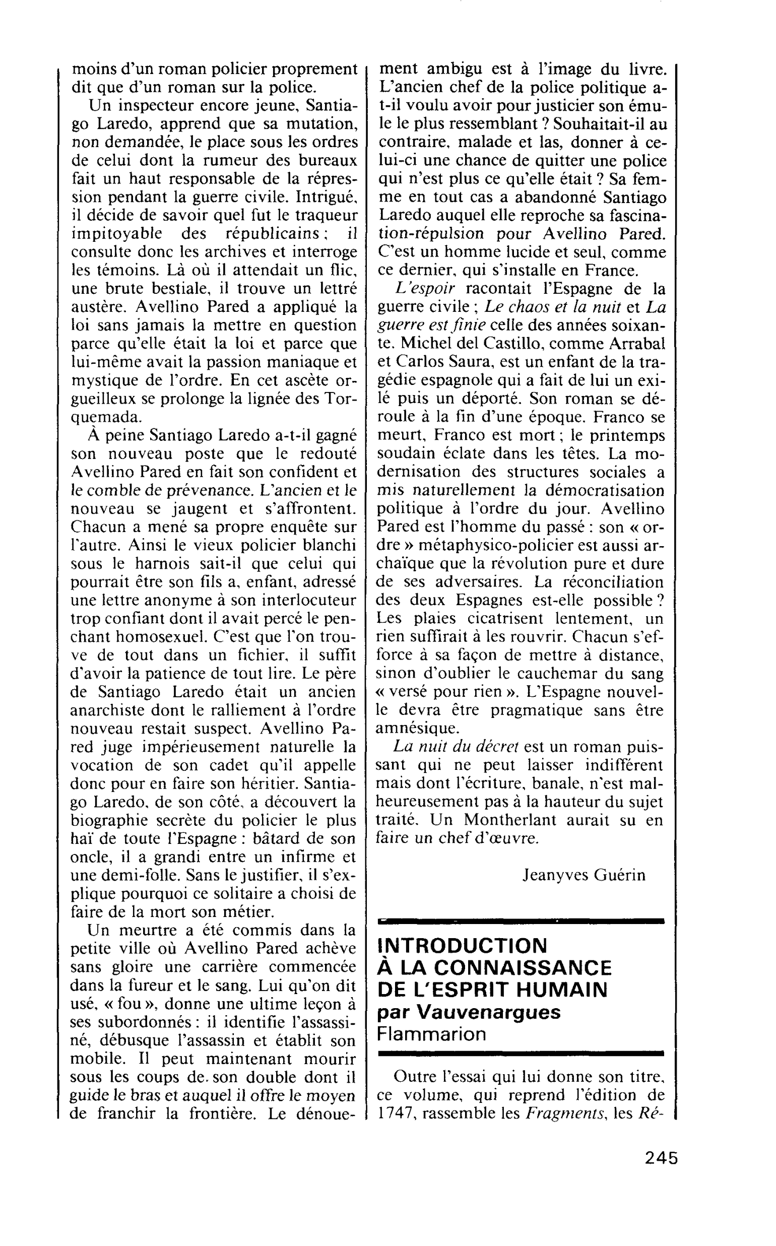 INTRODUCTION À LA CONNAISSANCE DE L’ESPRIT HUMAIN par Vauvenargues