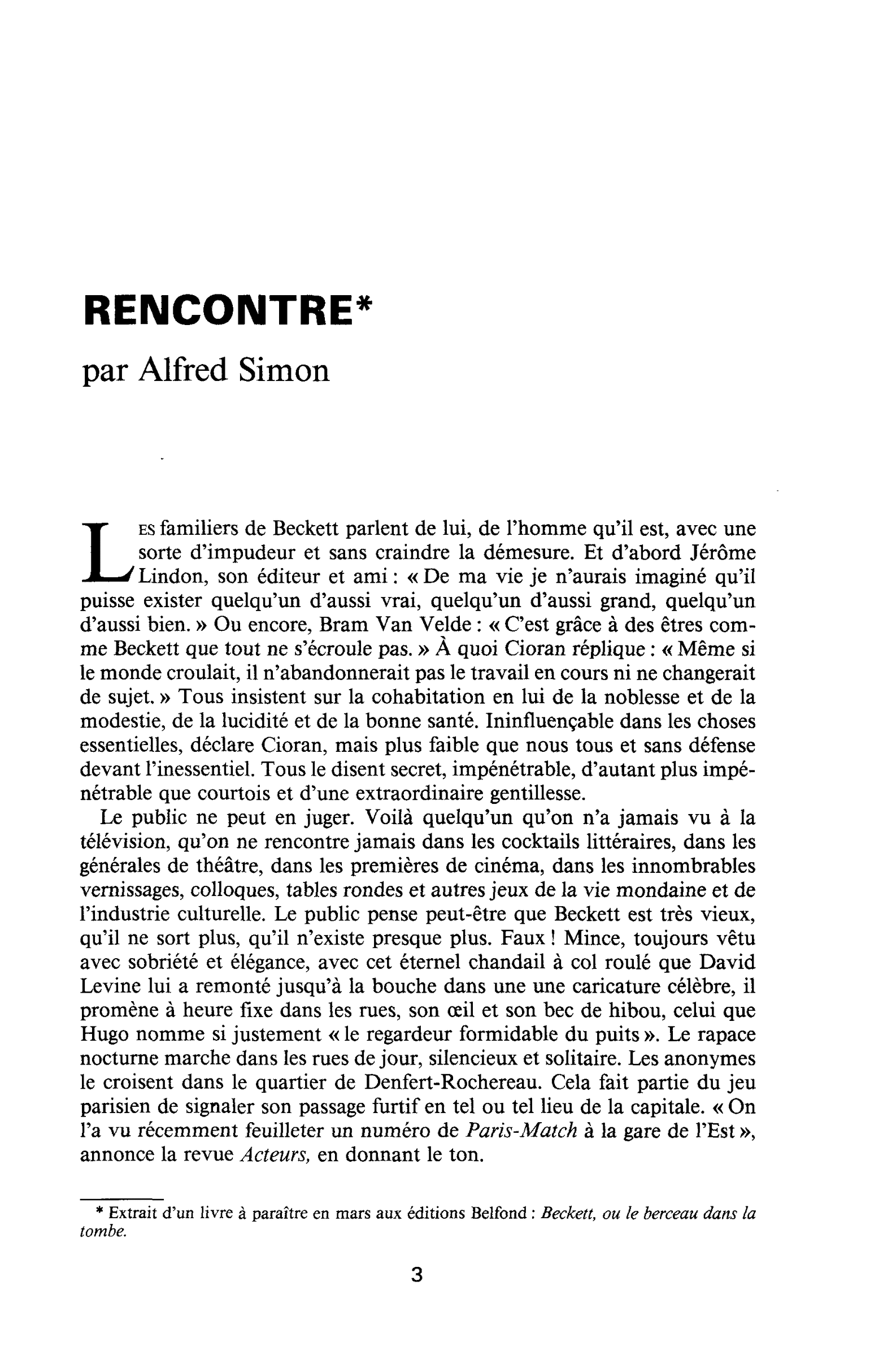 RENCONTRE