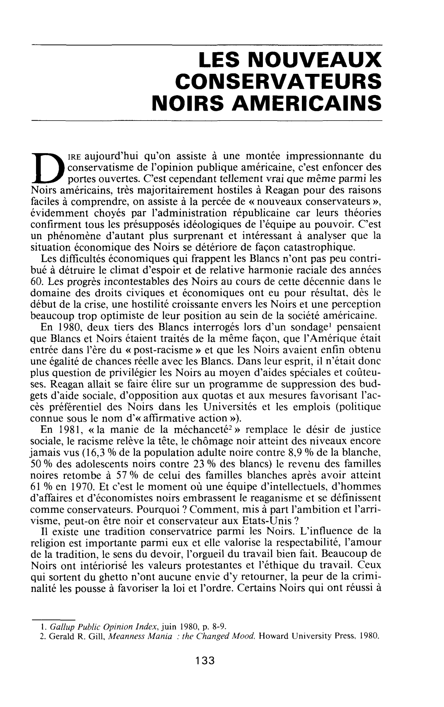 LES NOUVEAUX CONSERVATEURS NOIRS AMERICAINS