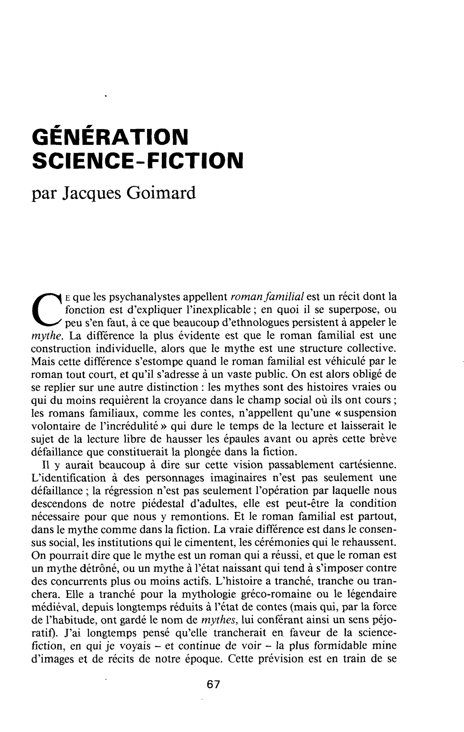GÉNÉRATION SCIENCE FICTION