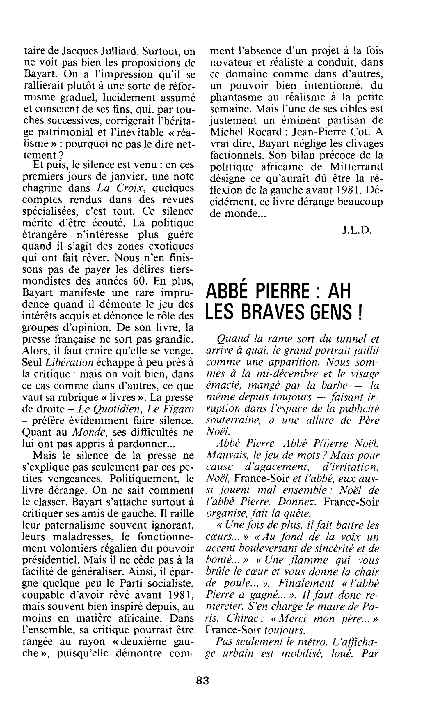 ABBÉ PIERRE : AH LES BRAVES GENS !
