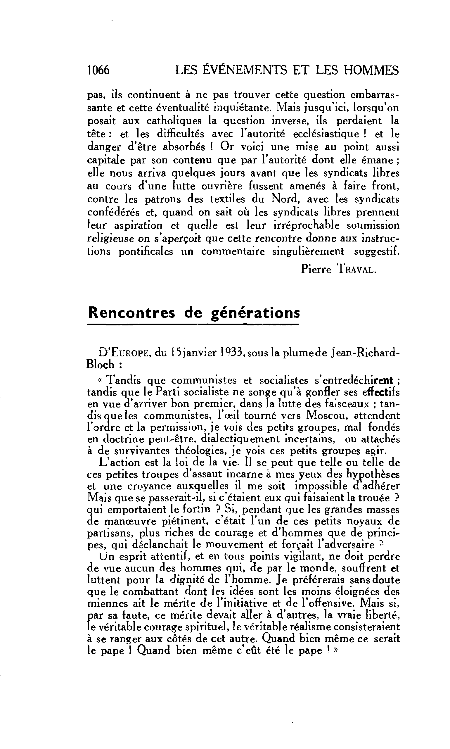 LA CITE : Rencontres de générations