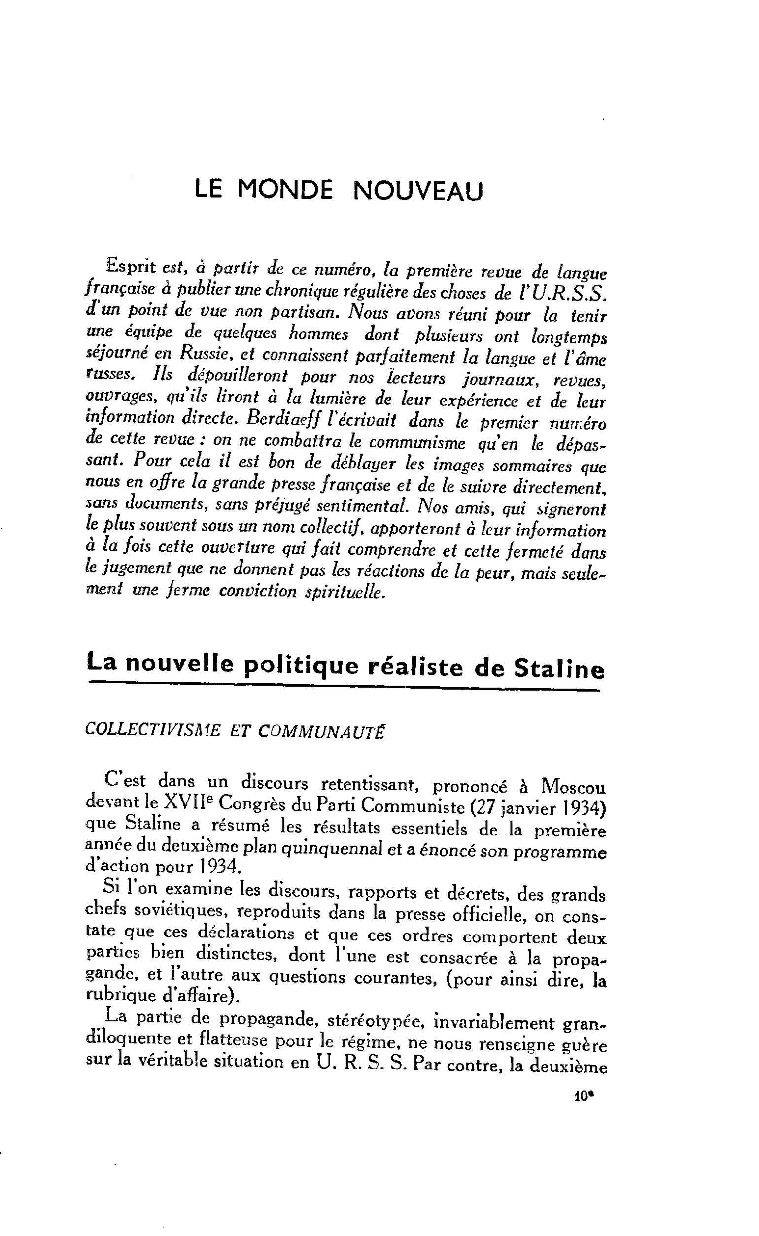 LE MONDE NOUVEAU