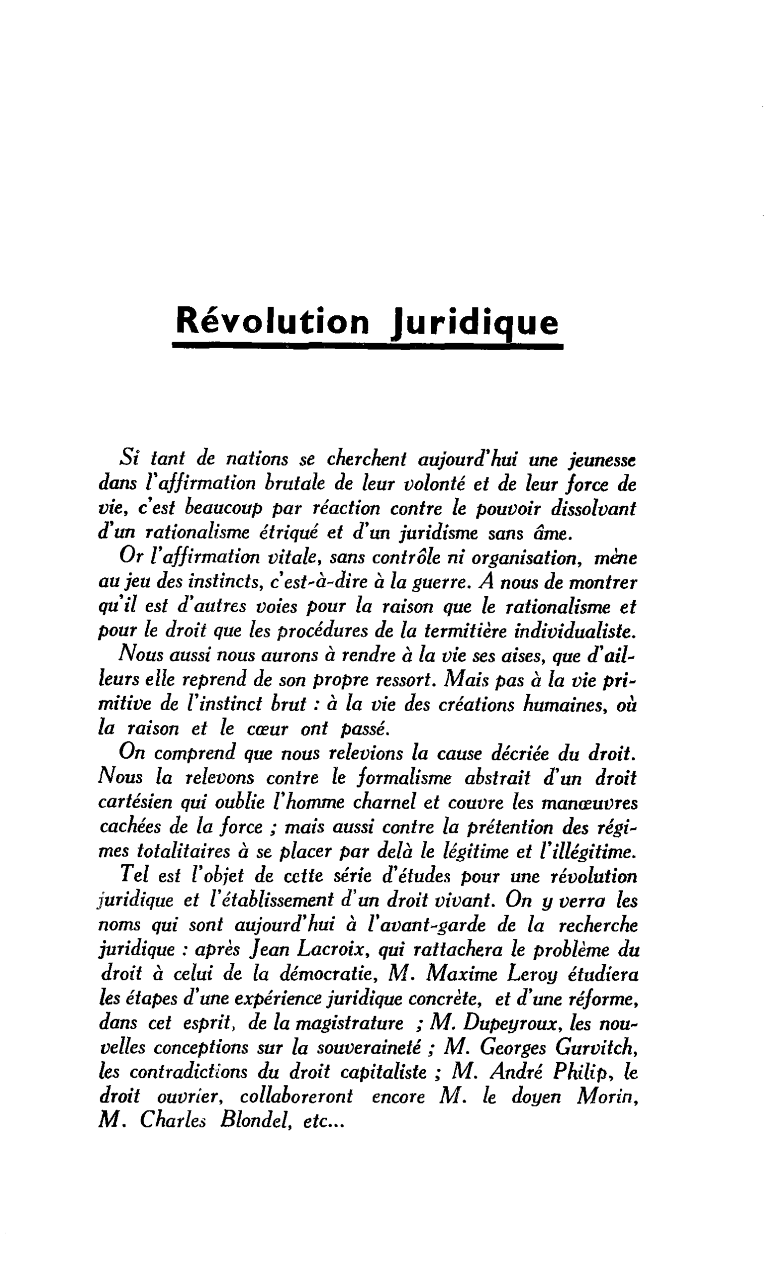 Révolution Juridique