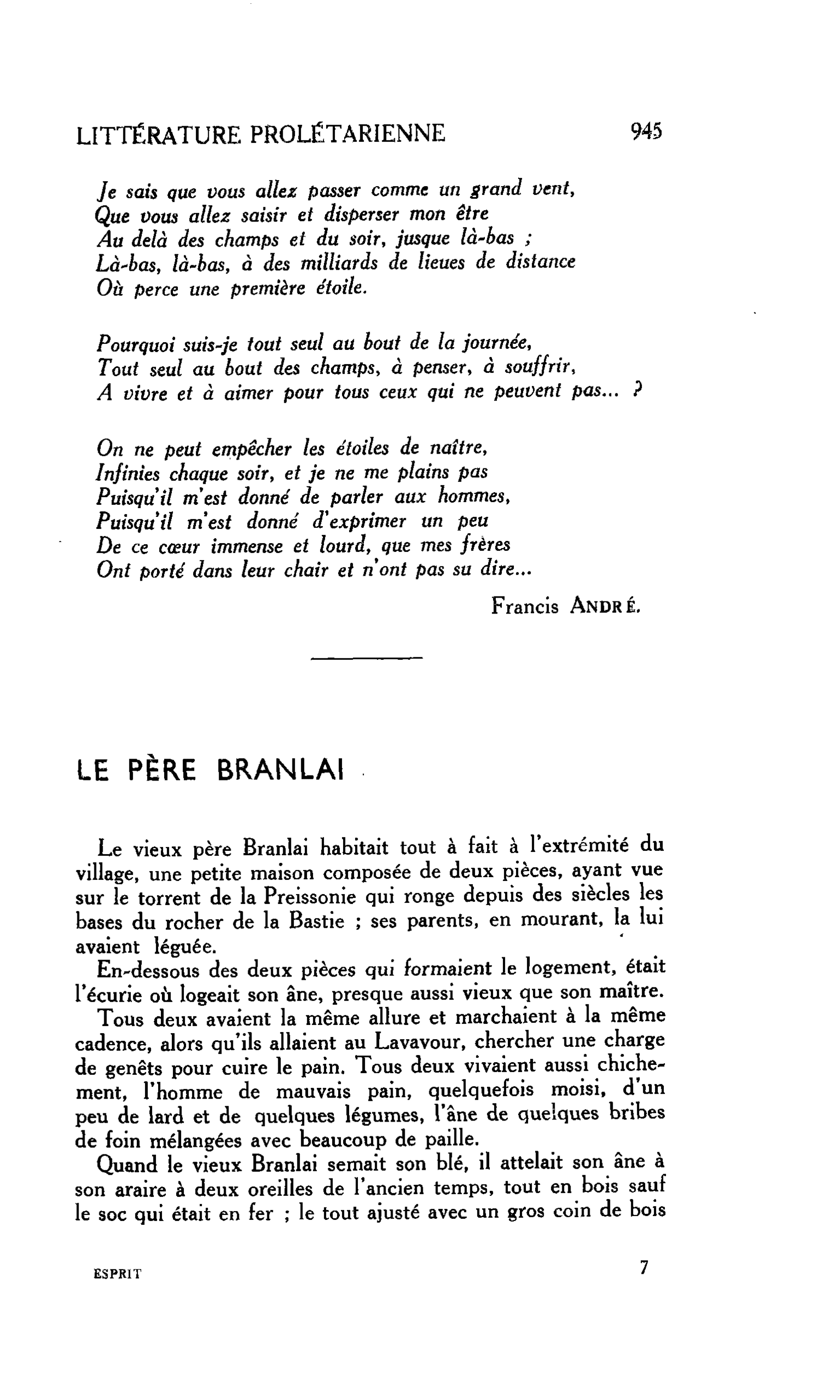 LE PÈRE BRANLAI