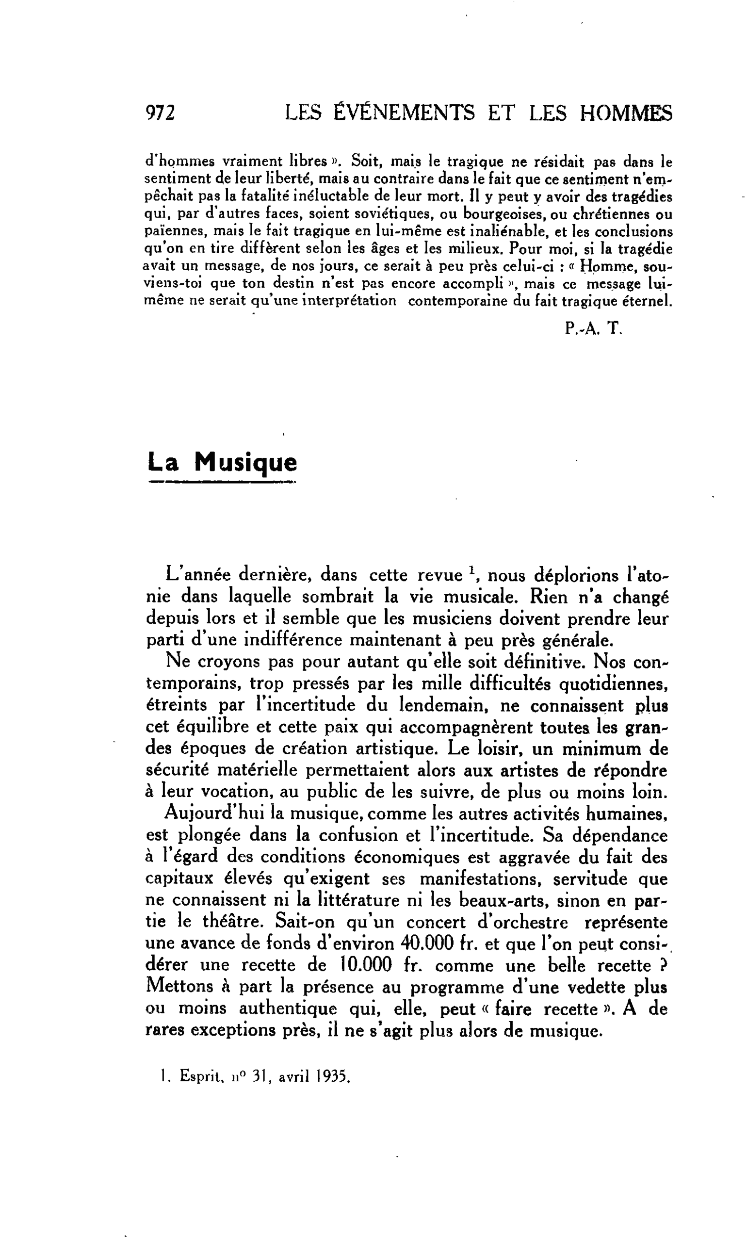 LES ARTS : La Musique