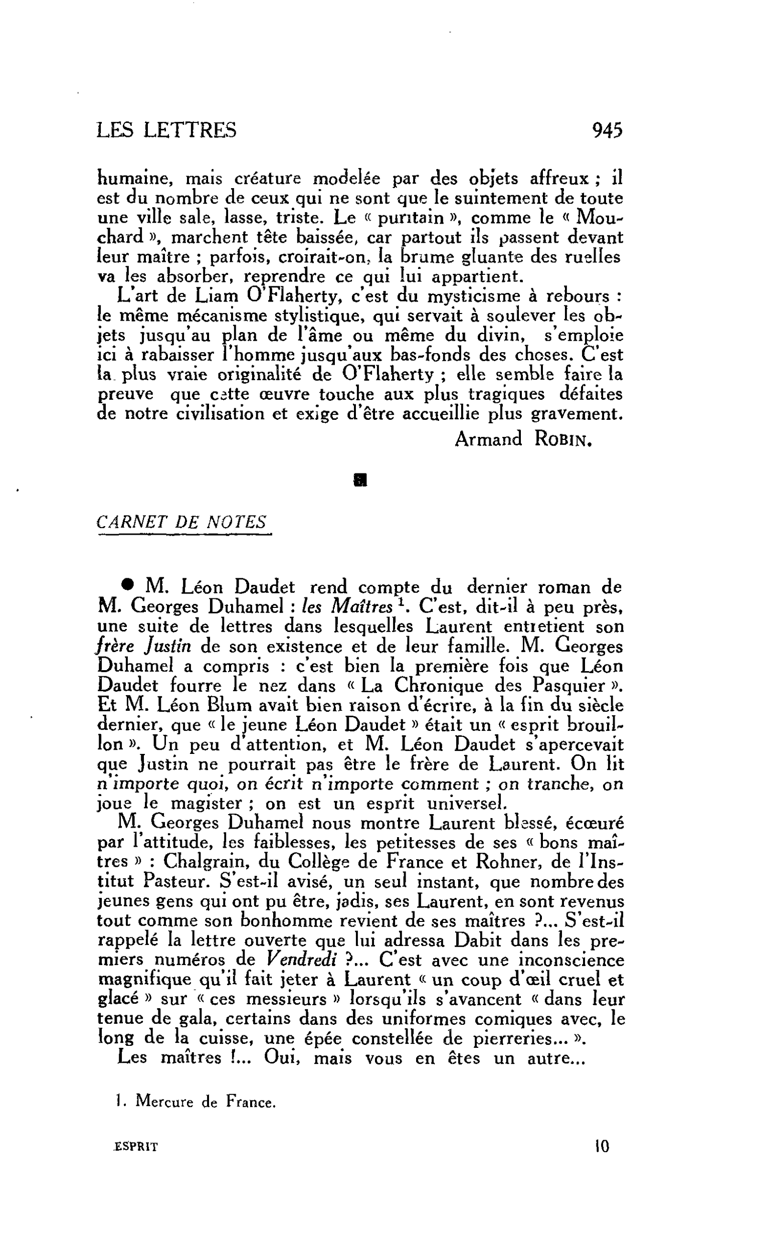 LES LETTRES : CARNET DE NOTES