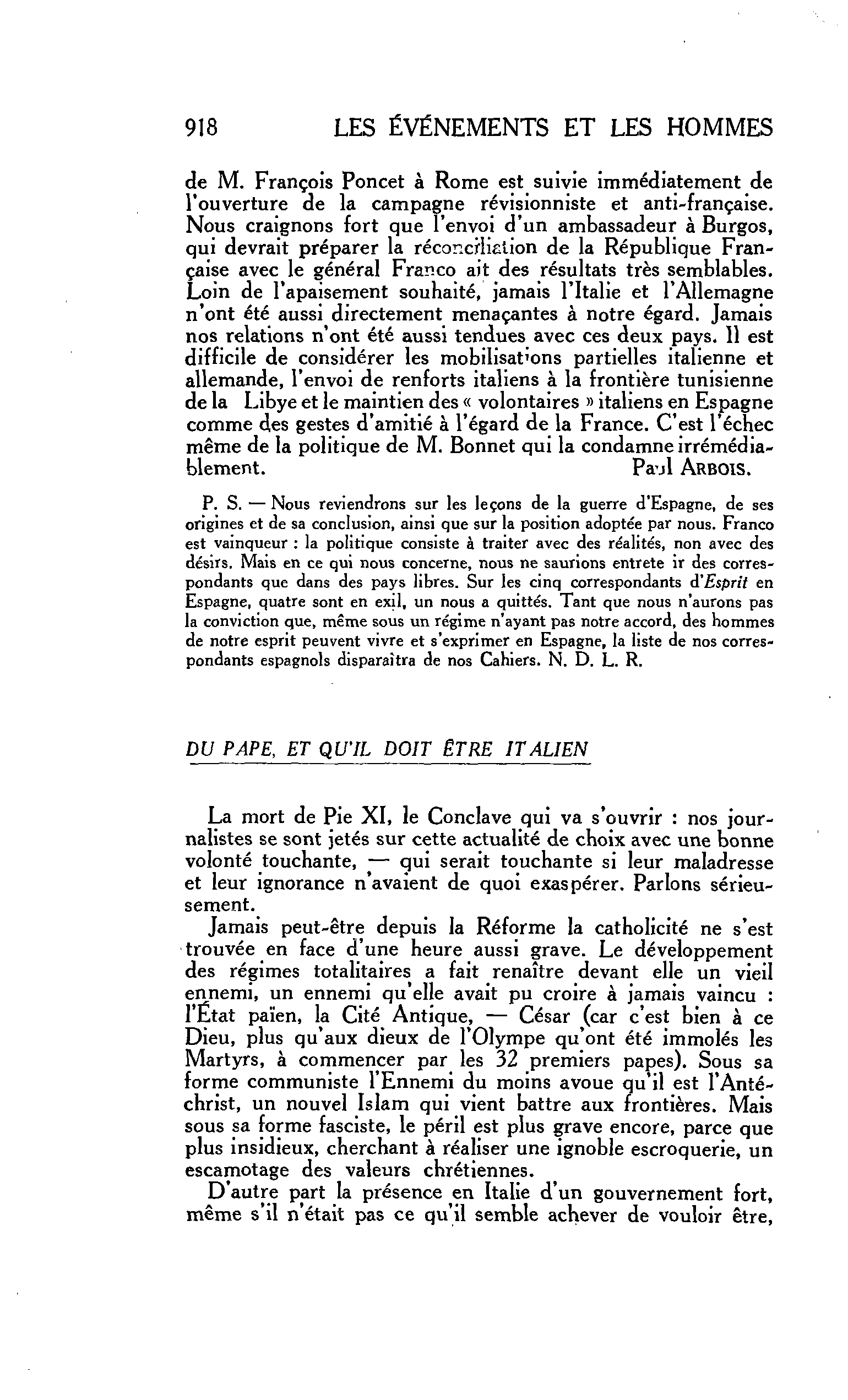 Journal des Témoins : DU PAPE, ET QU’IL DOIT ÊTRE ITALIEN