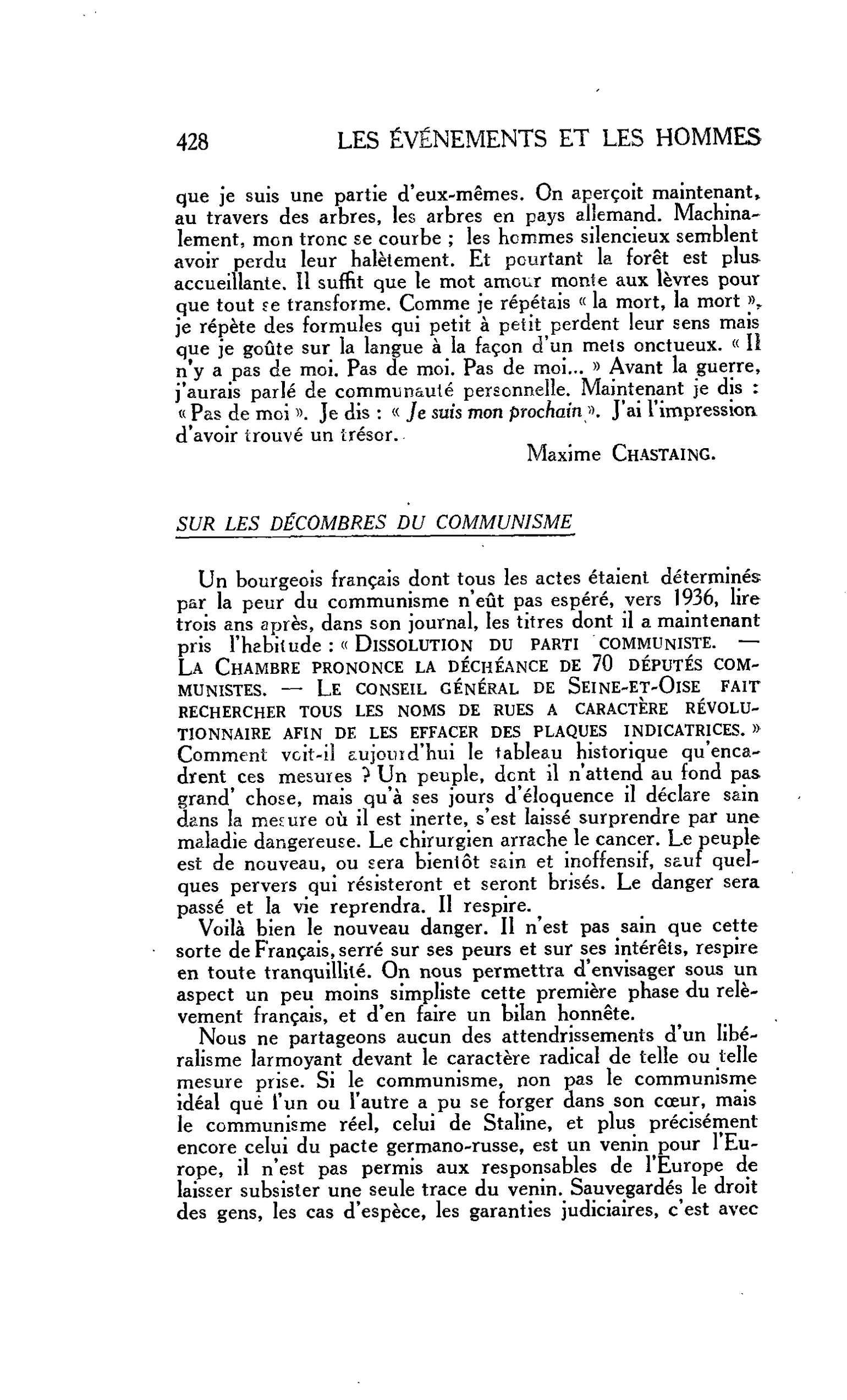 LA CITÉ : SUR LES DÉCOMBRES DU COMMUNISME