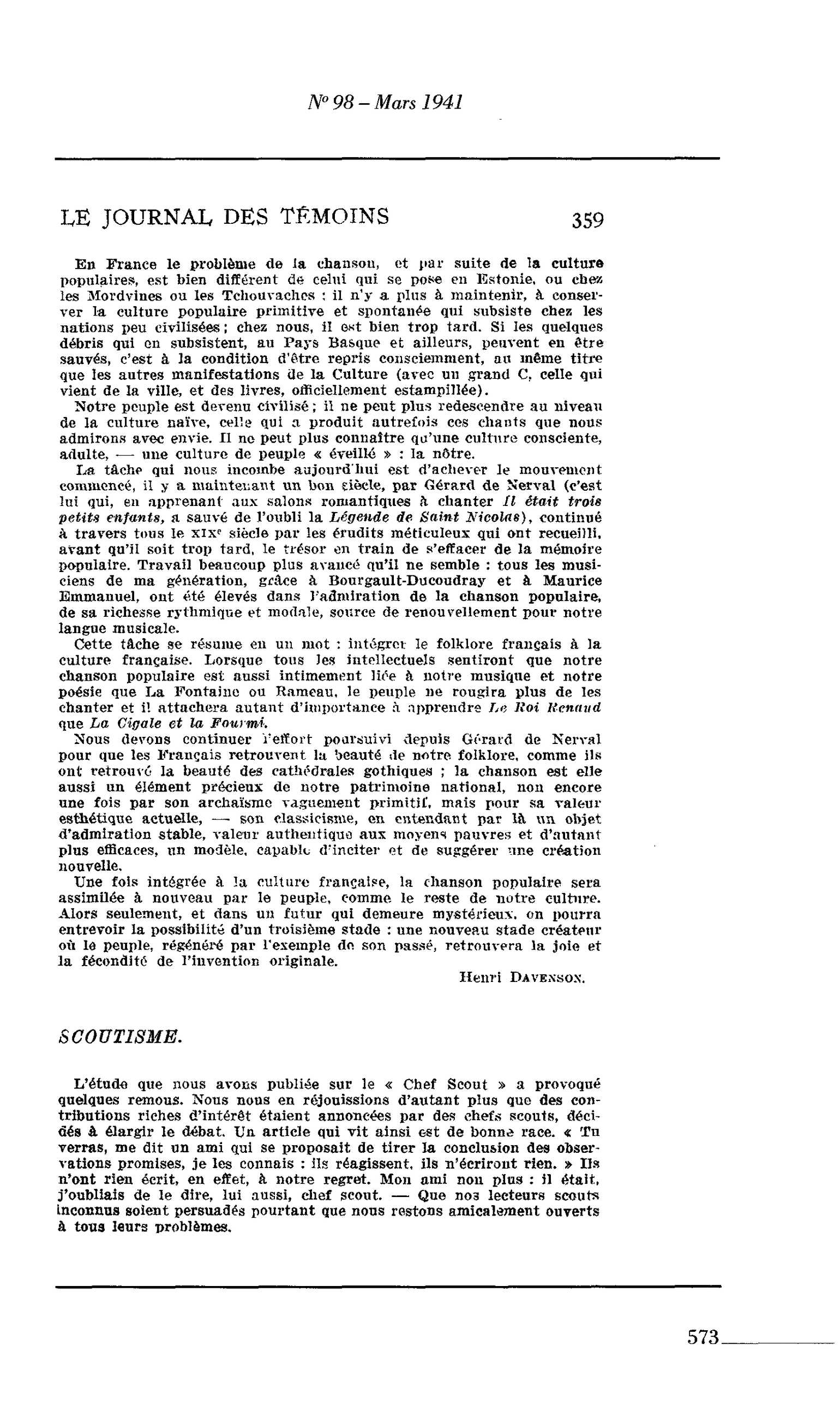 Journal des Témoins : SCOUTISME