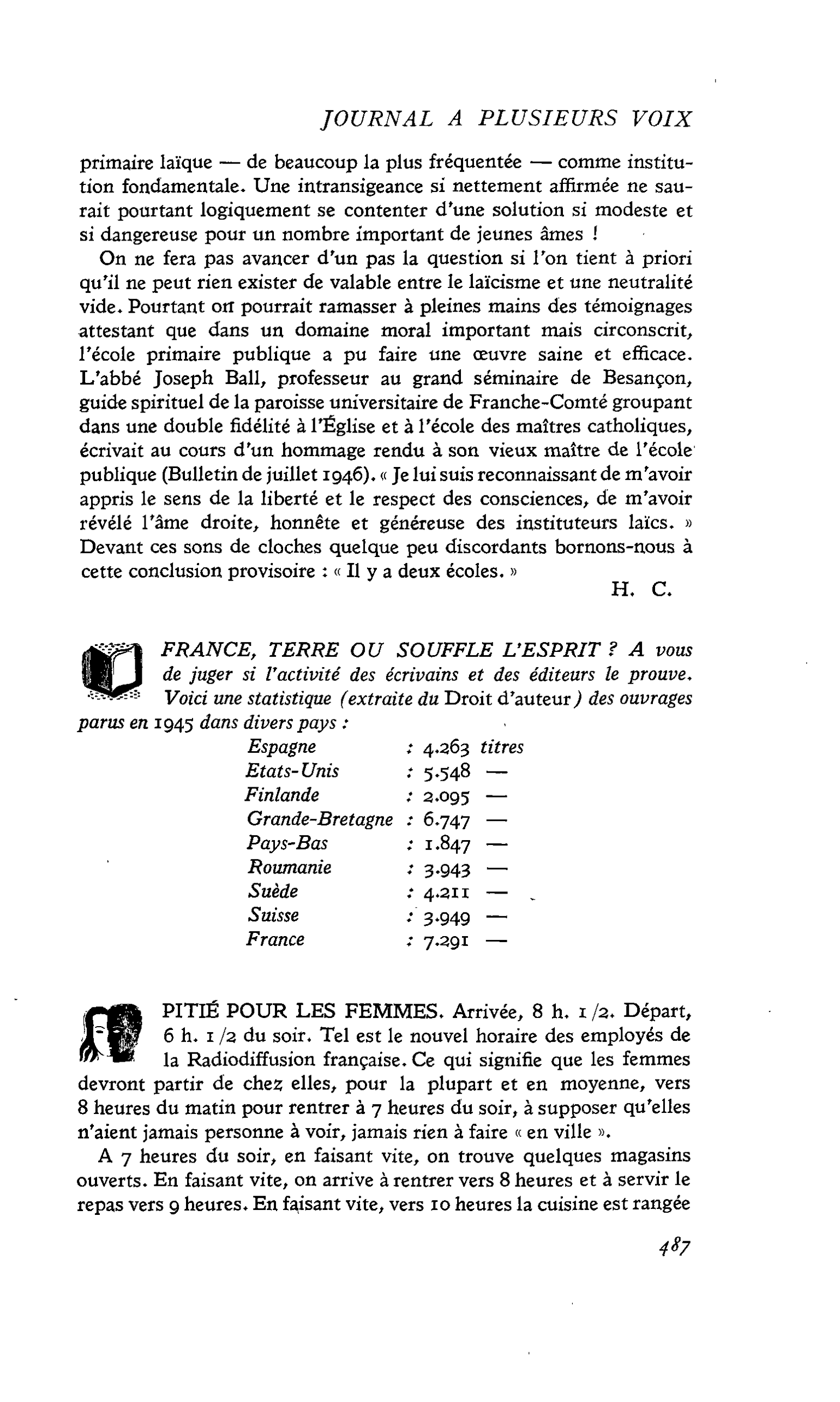 FRANCE, TERRE OU SOUFFLE L’ESPRIT ?