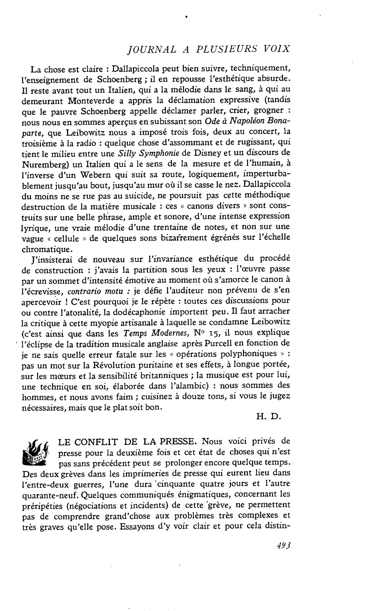 Le conflit de la presse