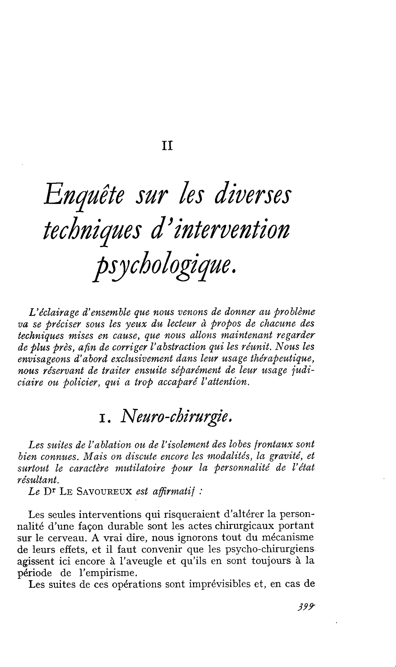 I. Neuro-chirurgie