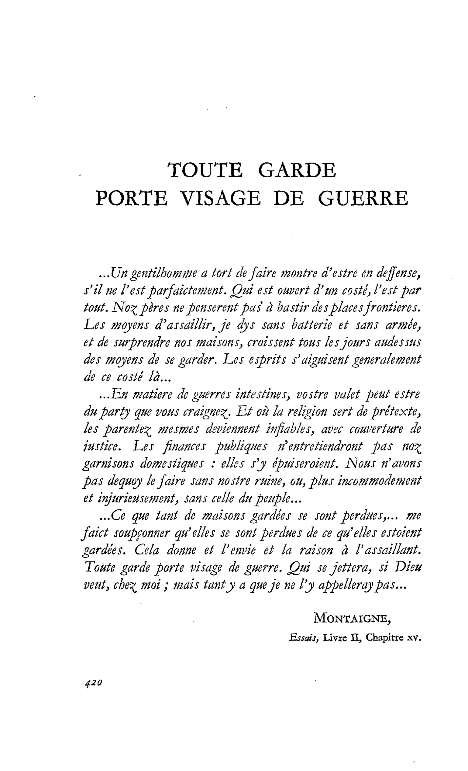 TOUTE GARDE PORTE VISAGE DE GUERRE