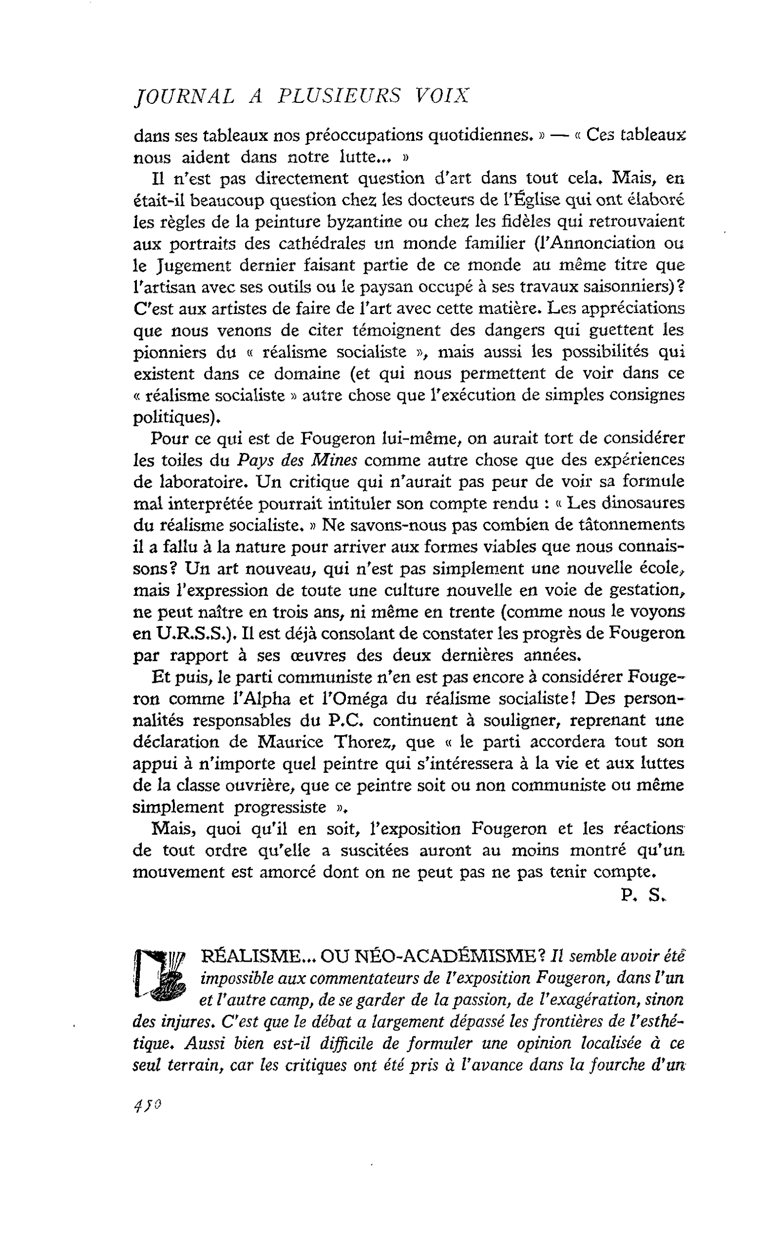 RÉALISME… OU NÉO-ACADÉMISME ?