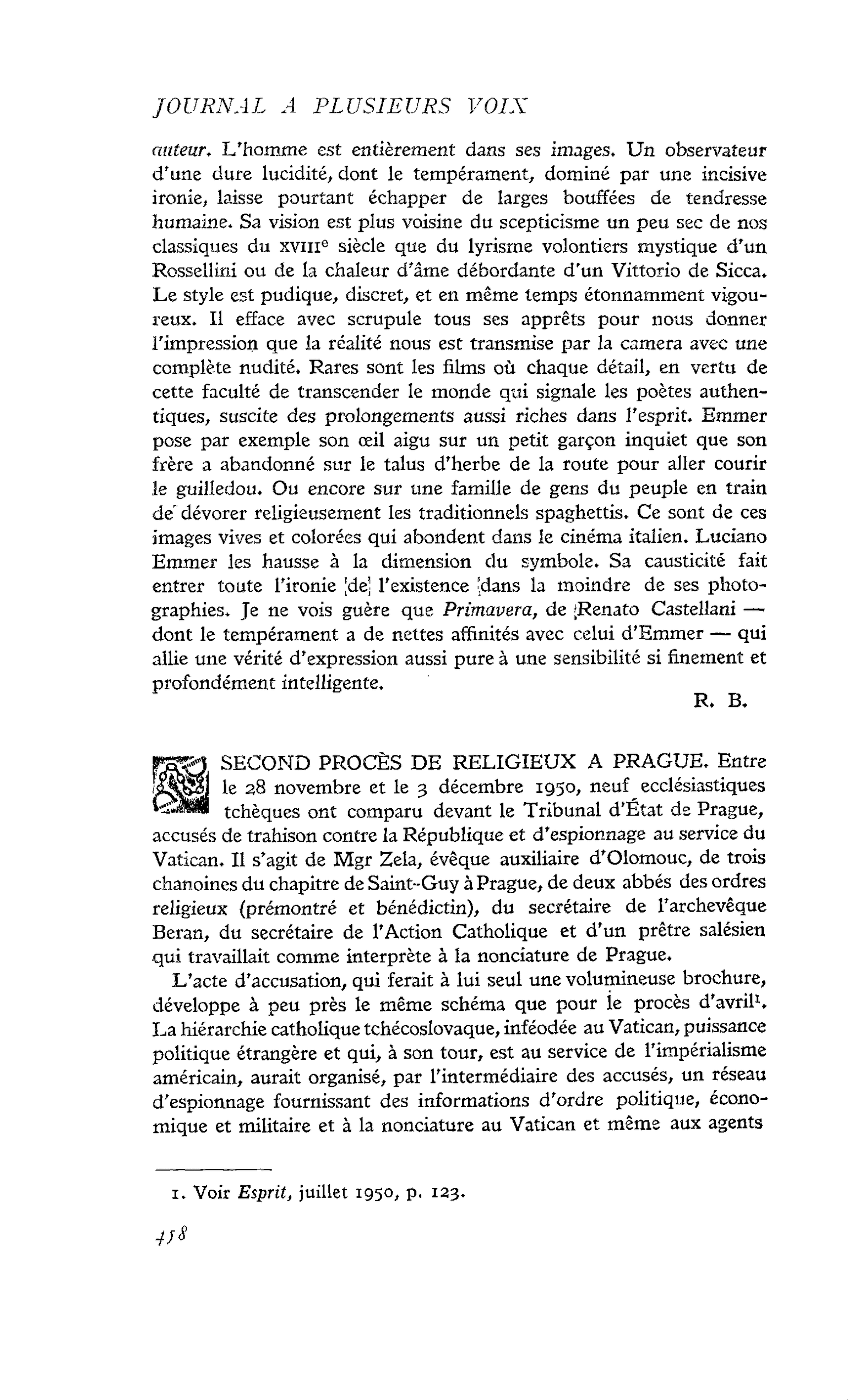 SECOND PROCÈS DE RELIGIEUX A PRAGUE