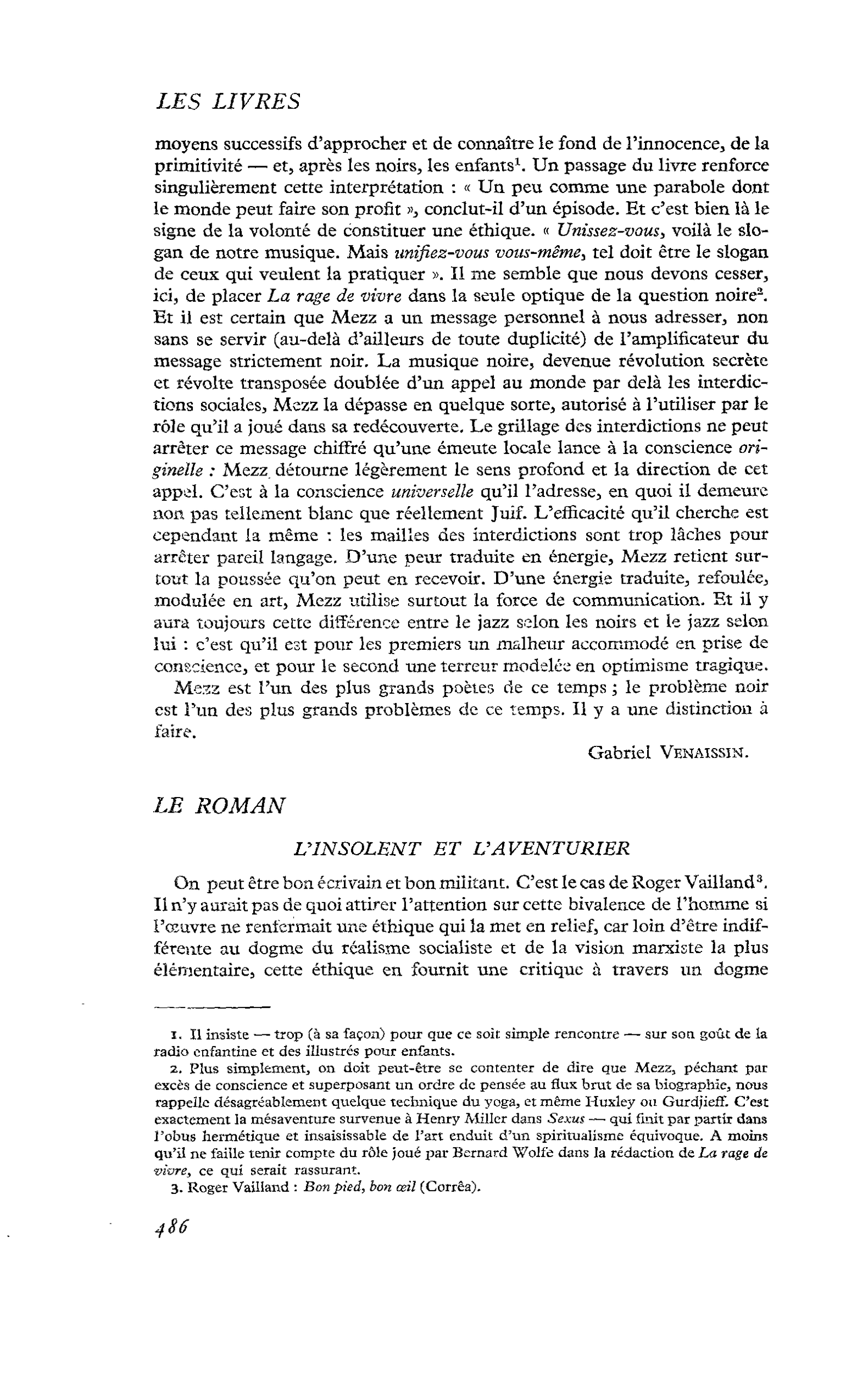 L’INSOLENT ET L’AVENTURIER