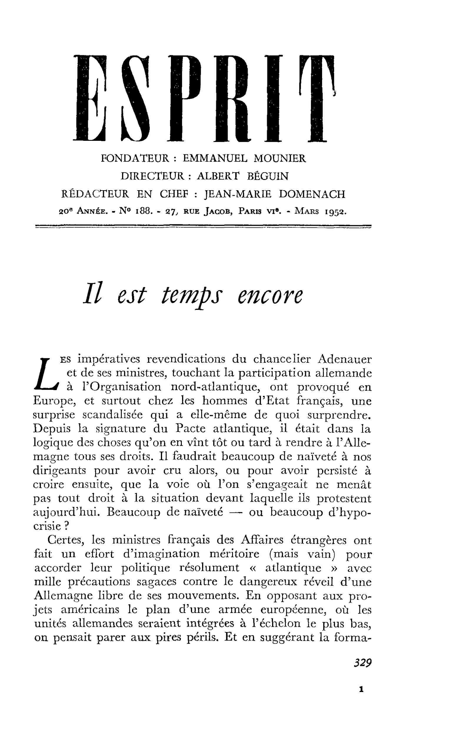 Il est temps encore
