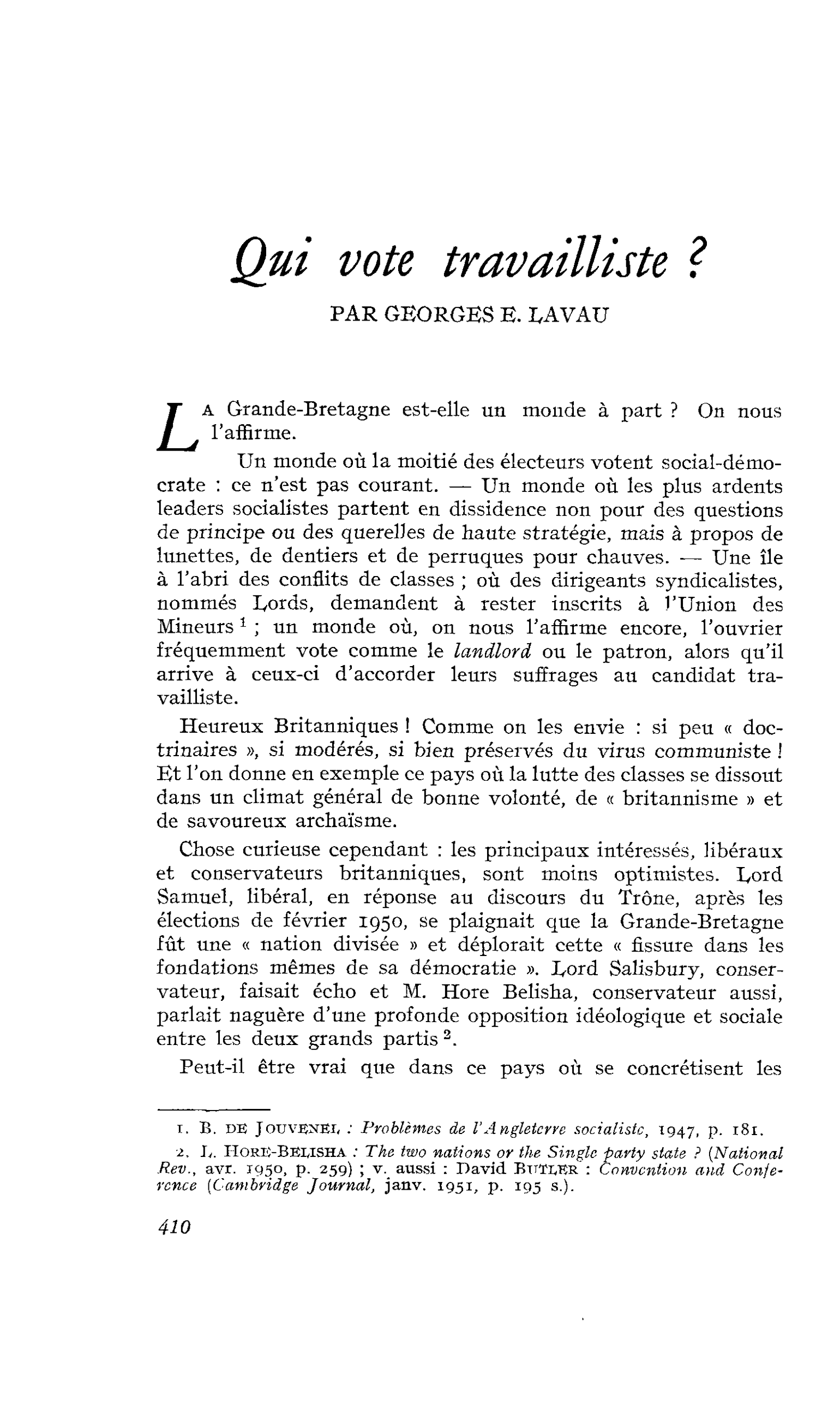 Qui vote travailliste ?