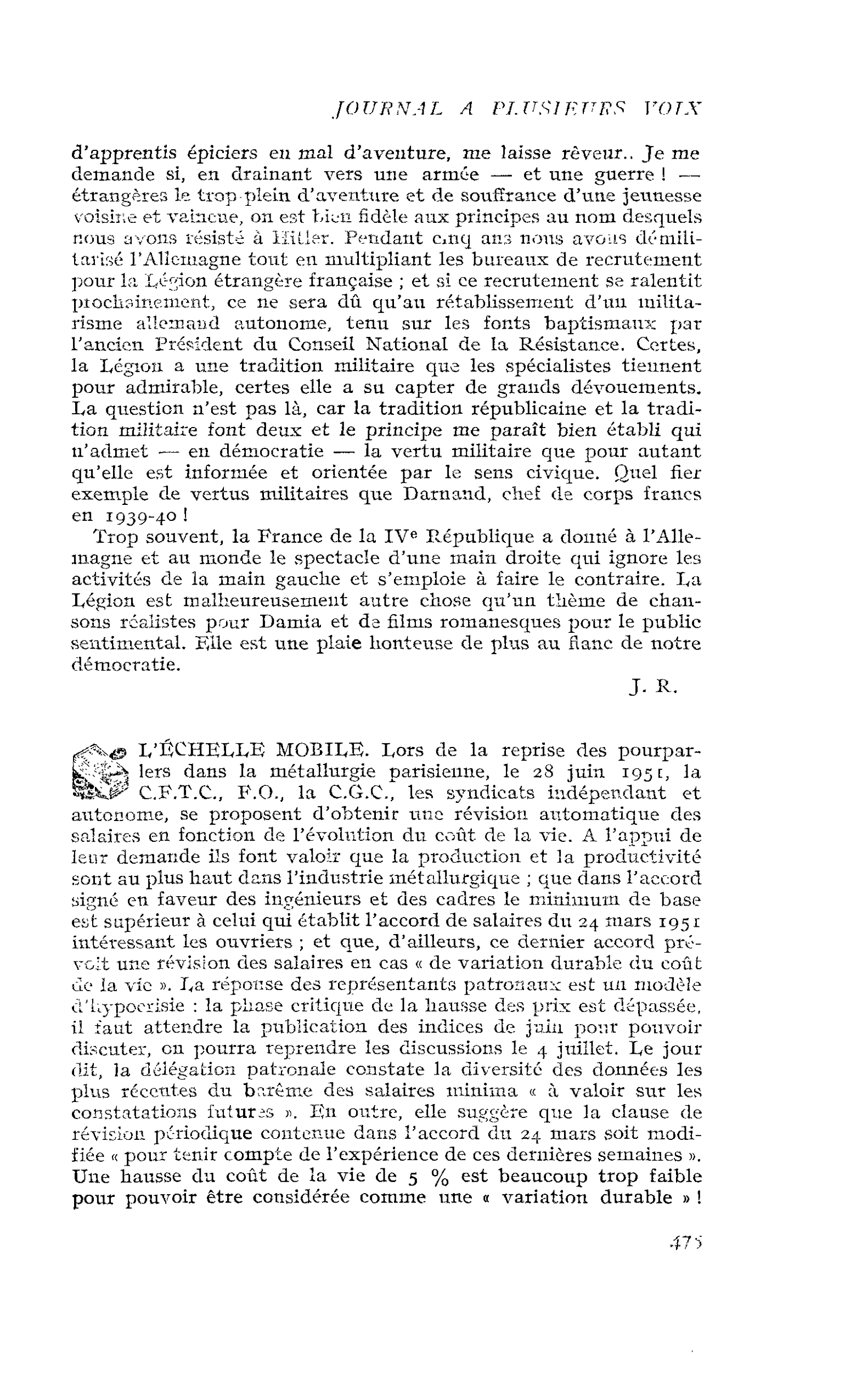 L’échelle mobile