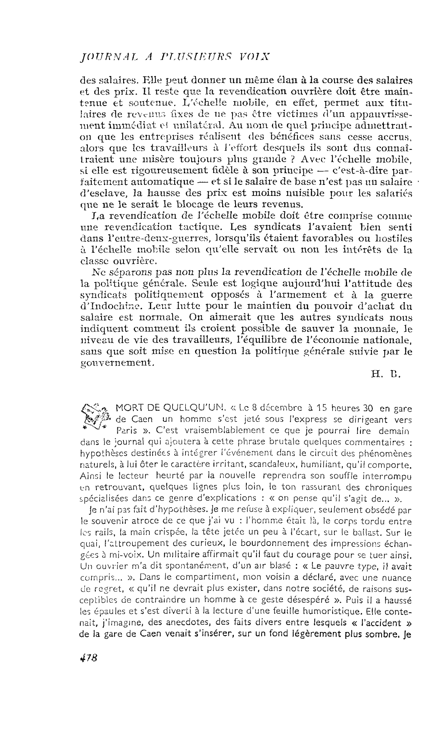 MORT DE QUELQU’UN